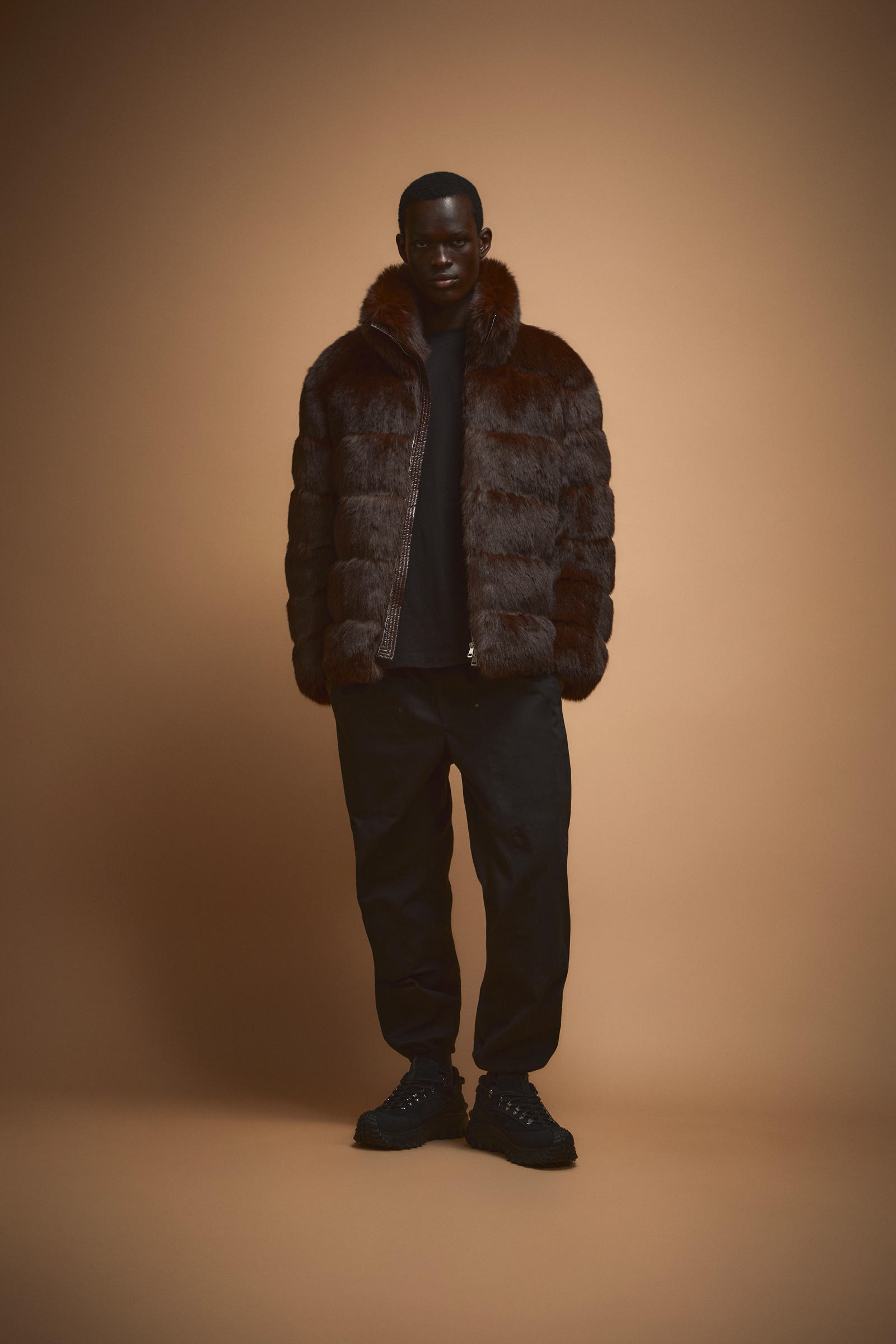 Moncler x A$AP Rocky AWGE Maya Short Down Jacket Brown Moncler 0