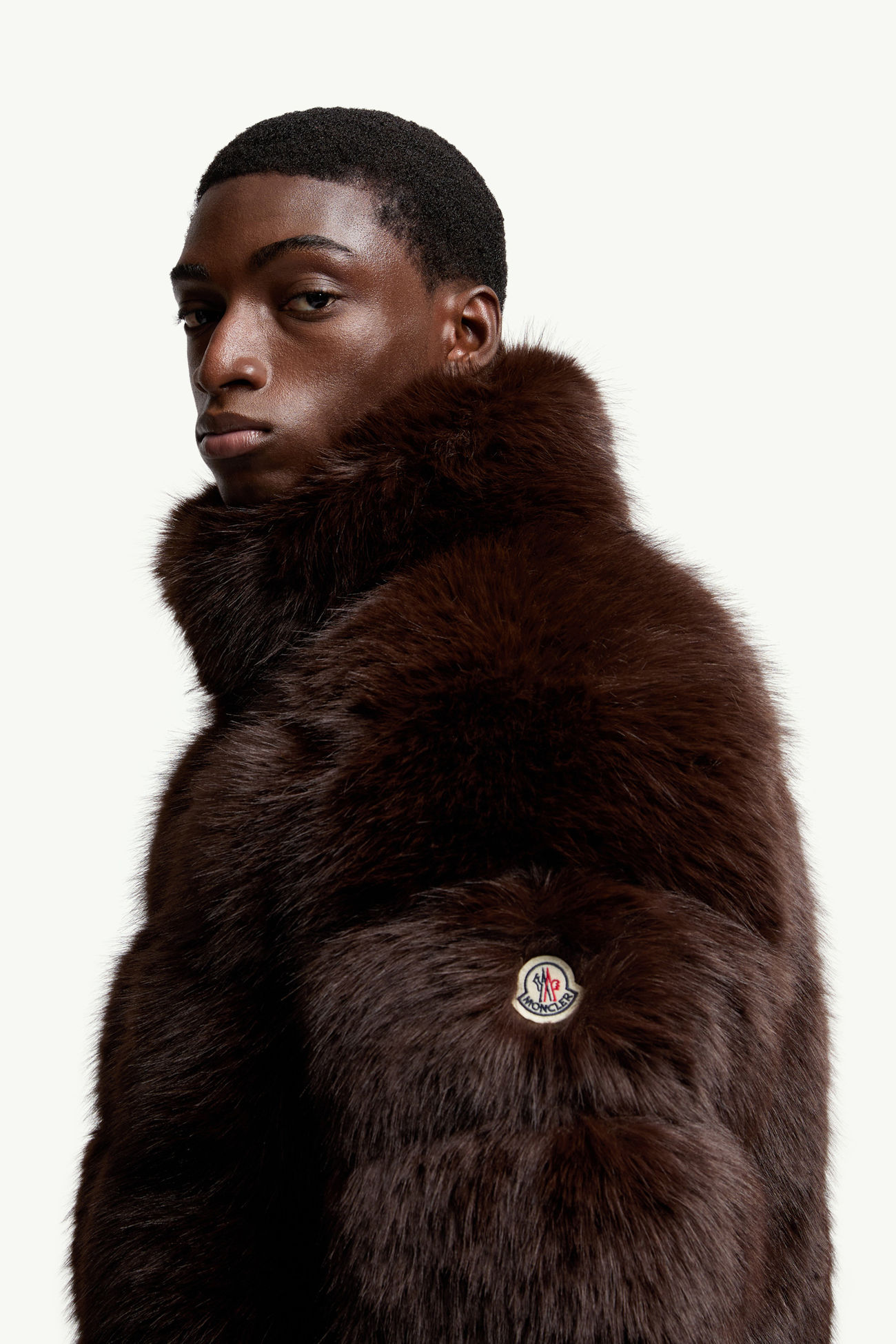 ブラウン Moncler x A$AP Rocky AWGE Maya ショートダウンジャケット 
