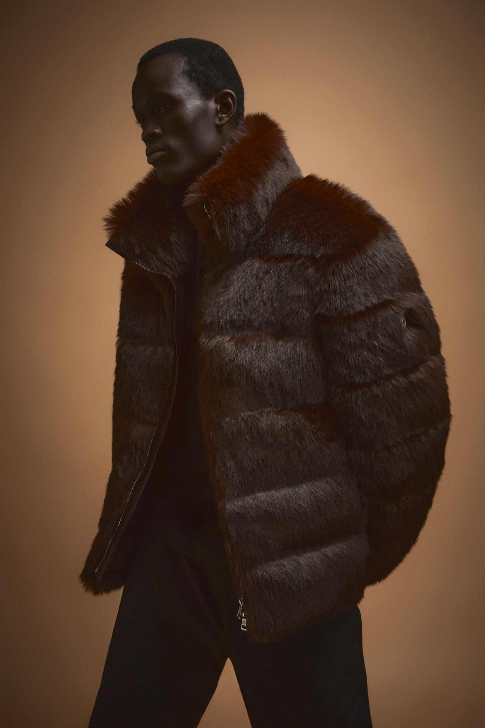 Moncler x A$AP Rocky AWGE Maya Short Down Jacket Brown Moncler 3