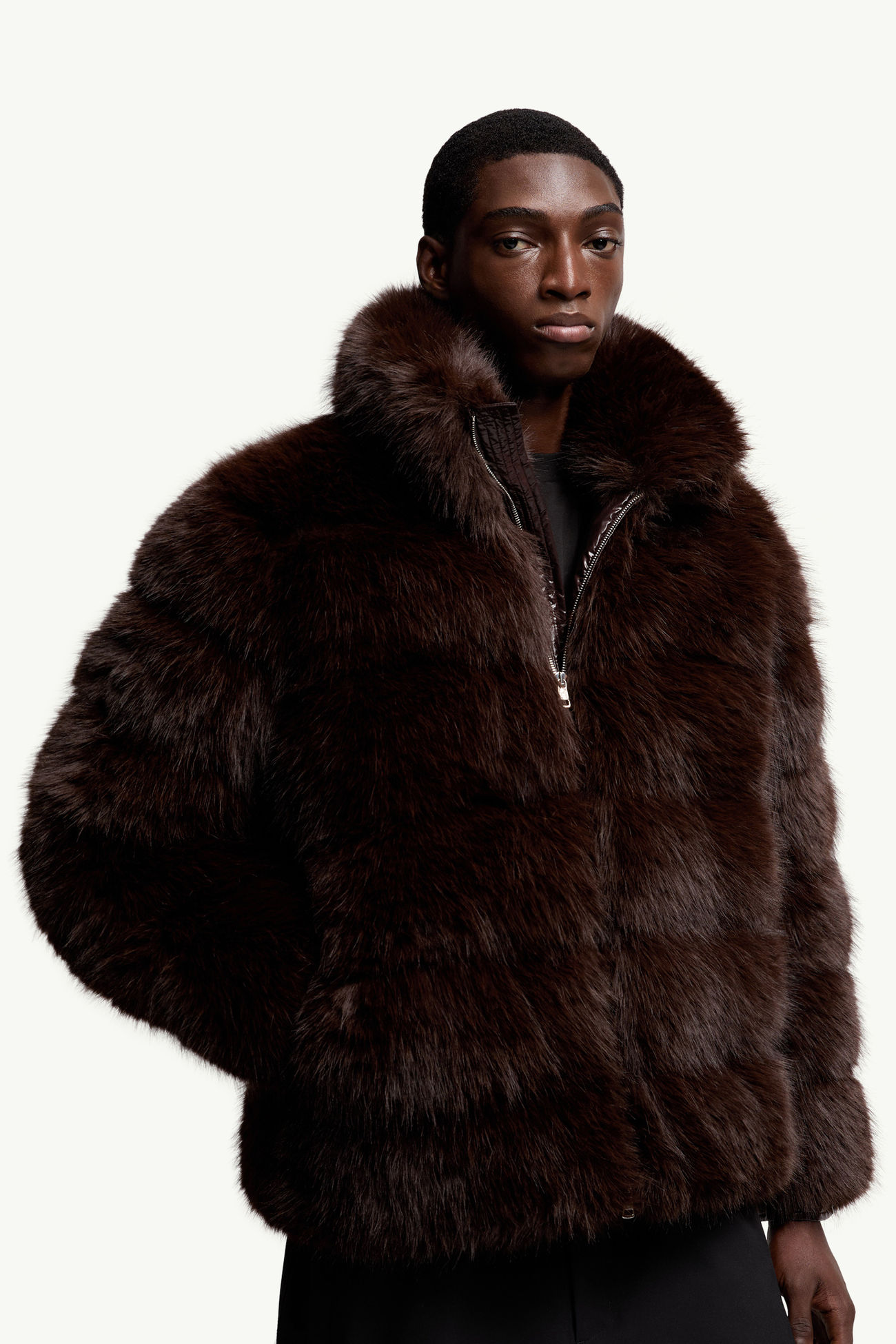 ブラウン Moncler x A$AP Rocky AWGE Maya ショートダウンジャケット 