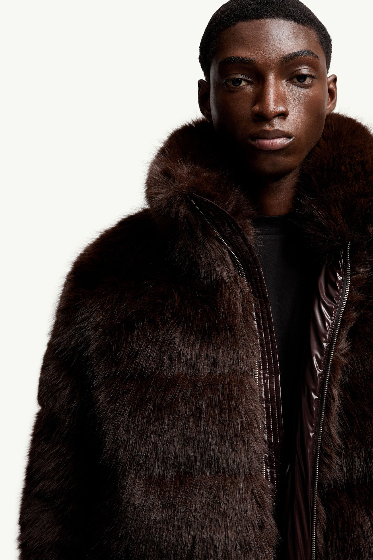 ブラウン Moncler x A$AP Rocky AWGE Maya ショートダウンジャケット 