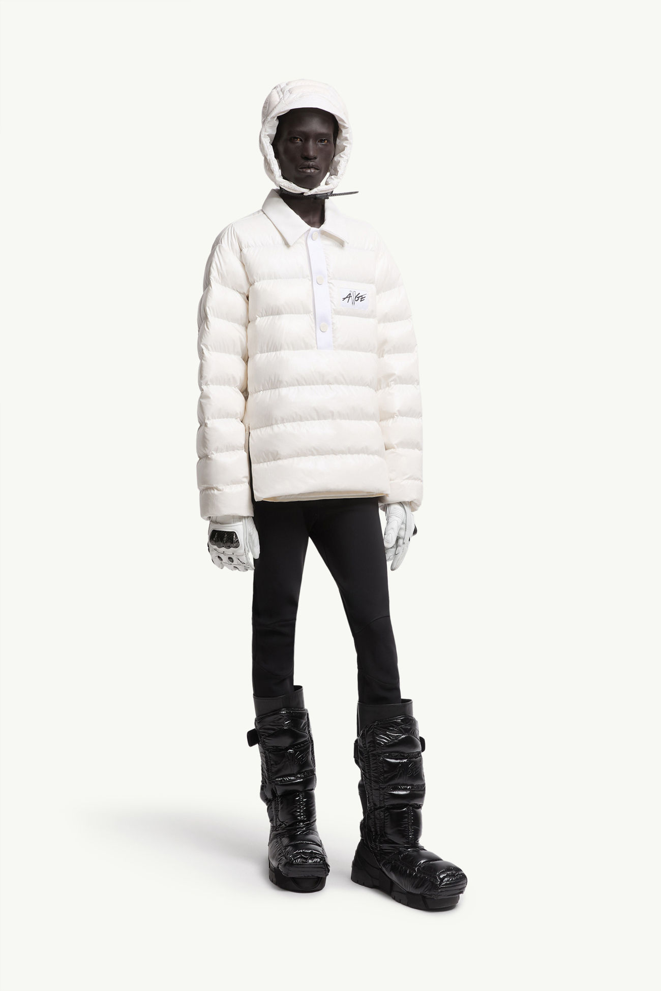 Moncler x A$AP Rocky Vardar Polohemd-Daunenjacke Herren Weiß Moncler 0