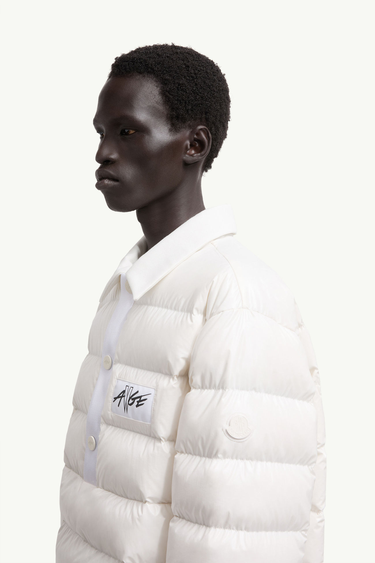 Moncler x A$AP Rocky Vardar 다운 폴로 셔츠 재킷 남성 화이트 Moncler 1
