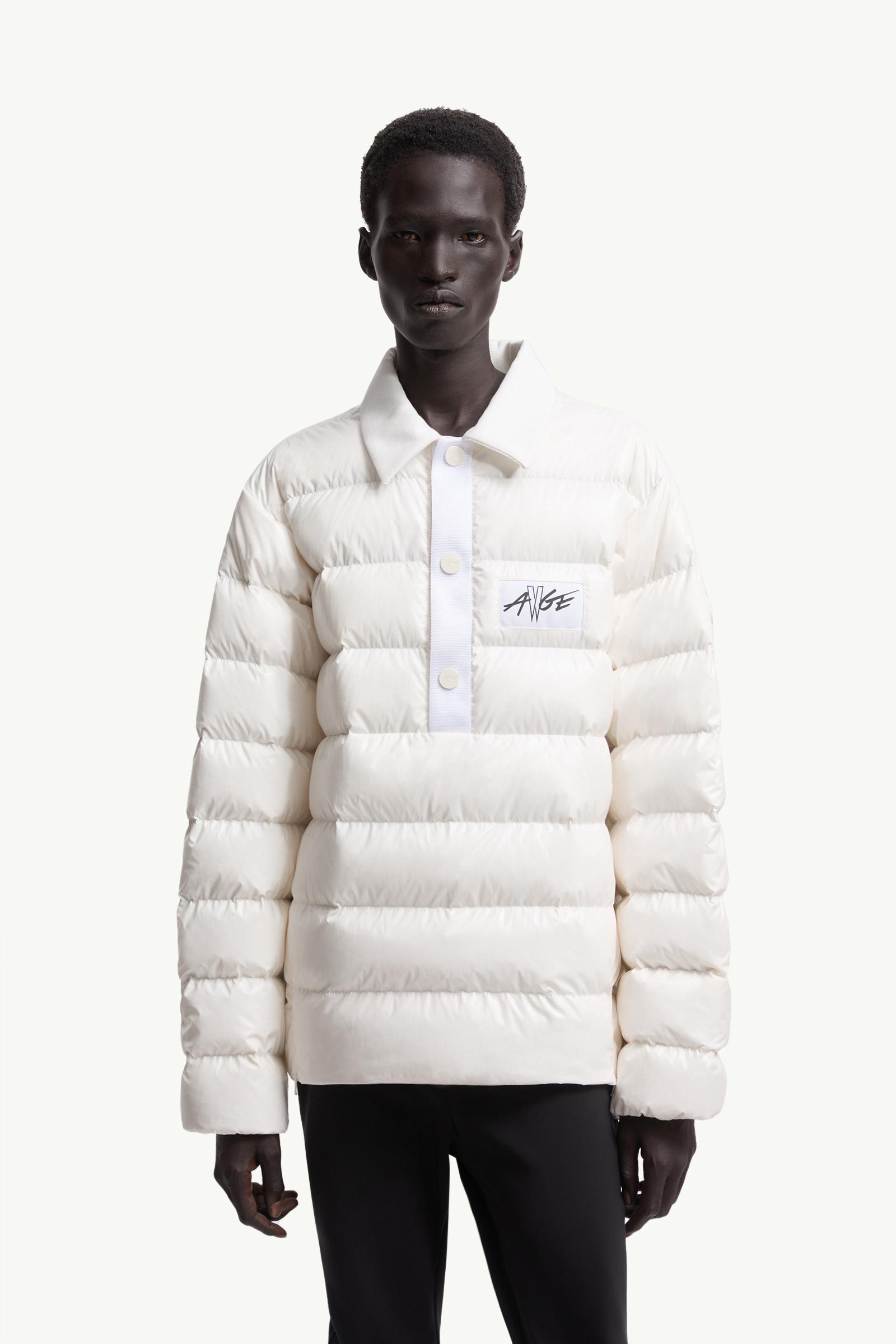 White Moncler x A$AP Rocky Vardar Down Polo Shirt Jacket - Moncler