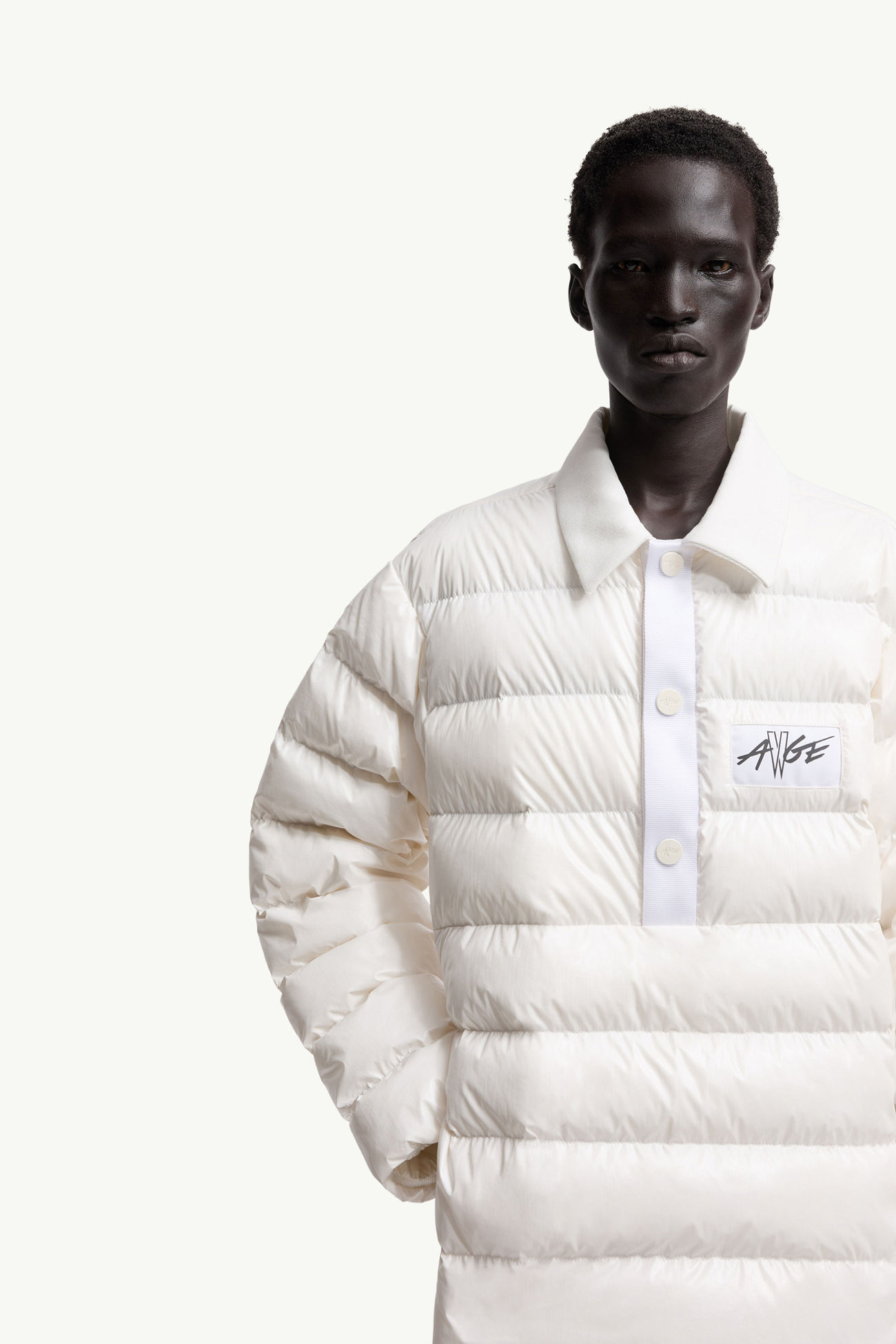 Moncler x A$AP Rocky Vardar Polohemd-Daunenjacke Herren Weiß Moncler 6