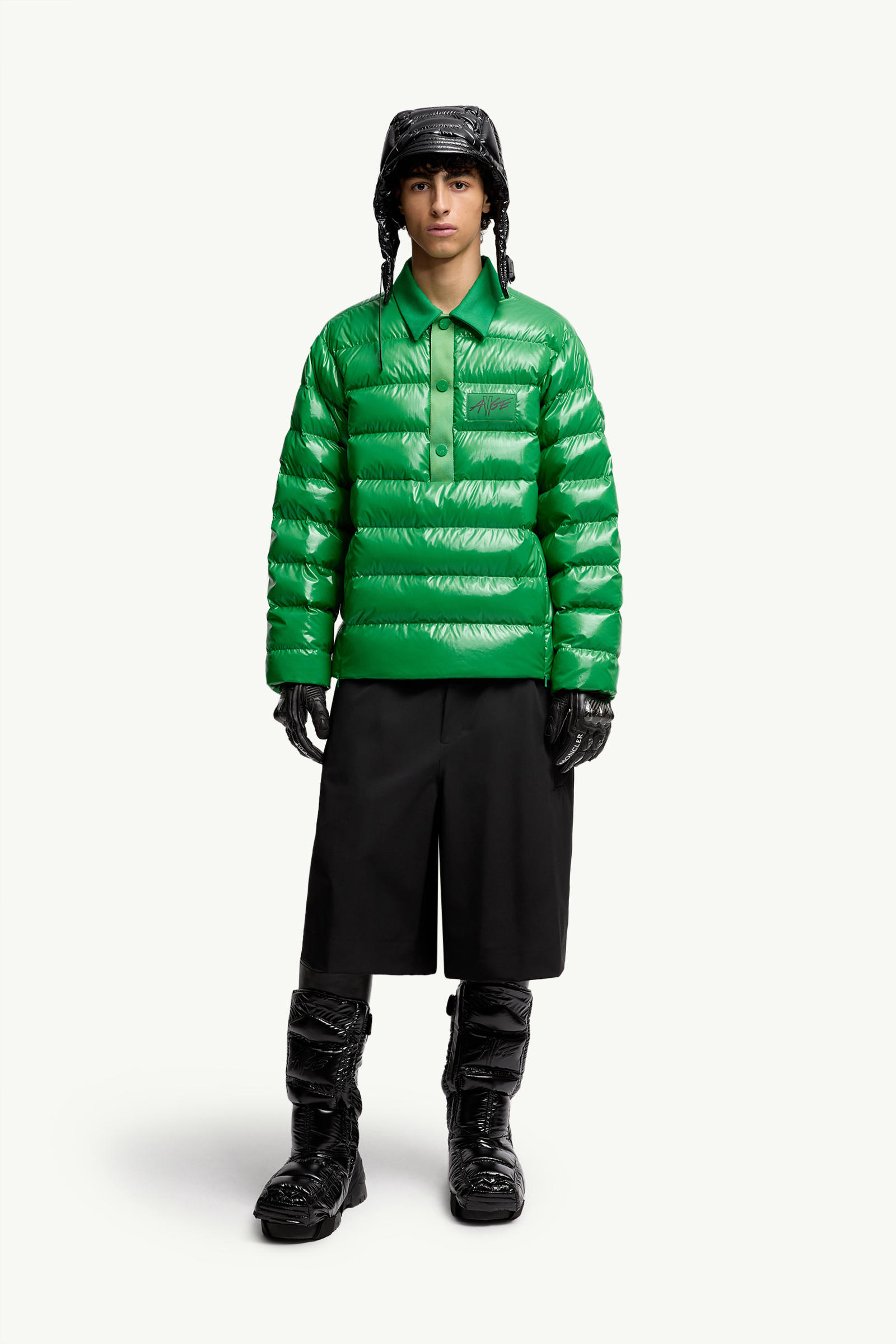 Moncler x A$AP Rocky Vardar男女款羽绒Polo衫夹克外套 中性 亮绿色 Moncler 1