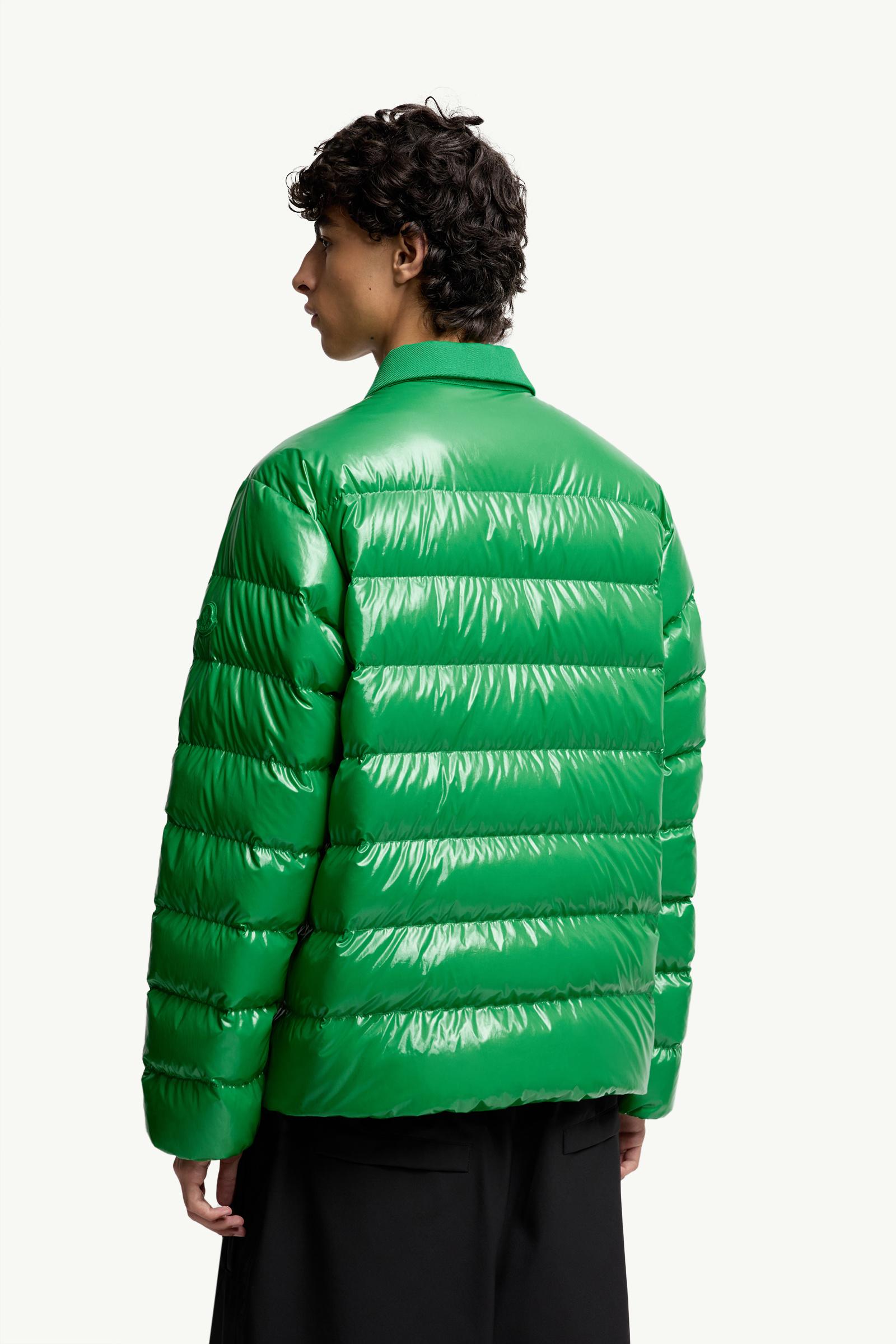 Moncler 22Aメンズハーフジップ ロゴワッペントップス グリーン Bright Green Moncler x A$AP Rocky Vardar Down Polo Shirt Jacket