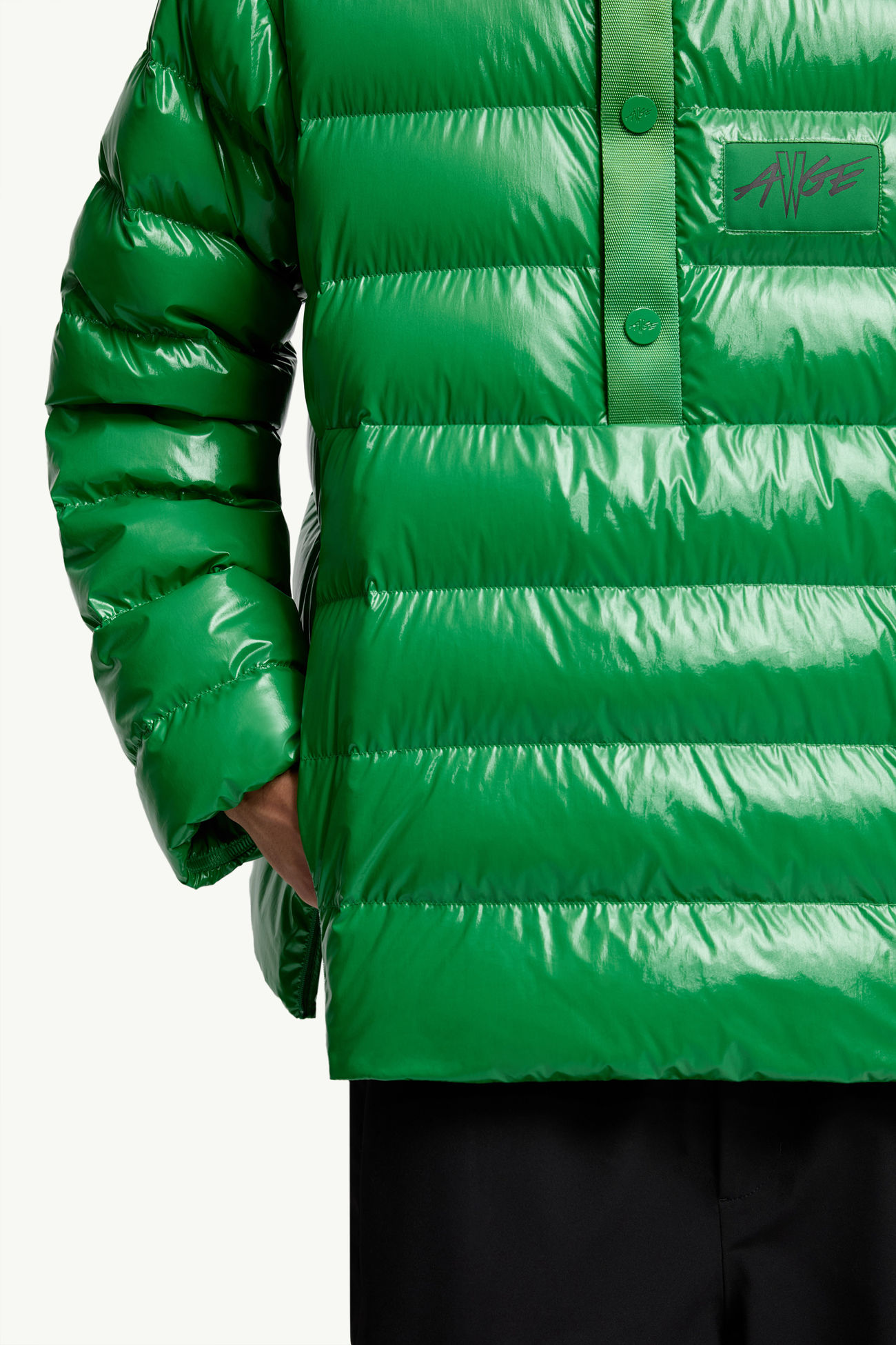 Giacca Camicia Polo Imbottita Moncler x A$AP Rocky Vardar Uomo Verde Brillante Moncler 6