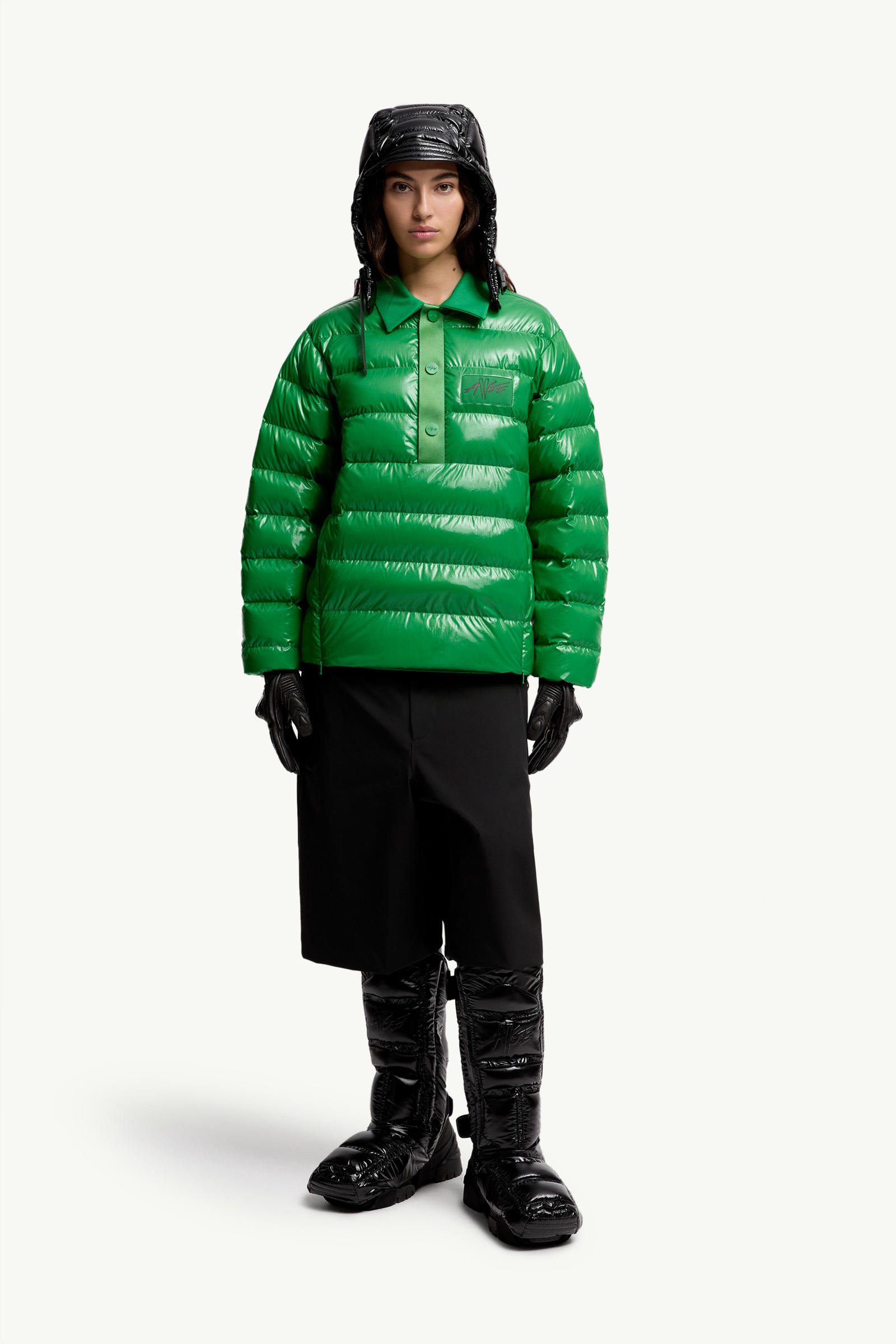 Moncler x A$AP Rocky Vardar男女款羽绒Polo衫夹克外套 中性 亮绿色 Moncler 7