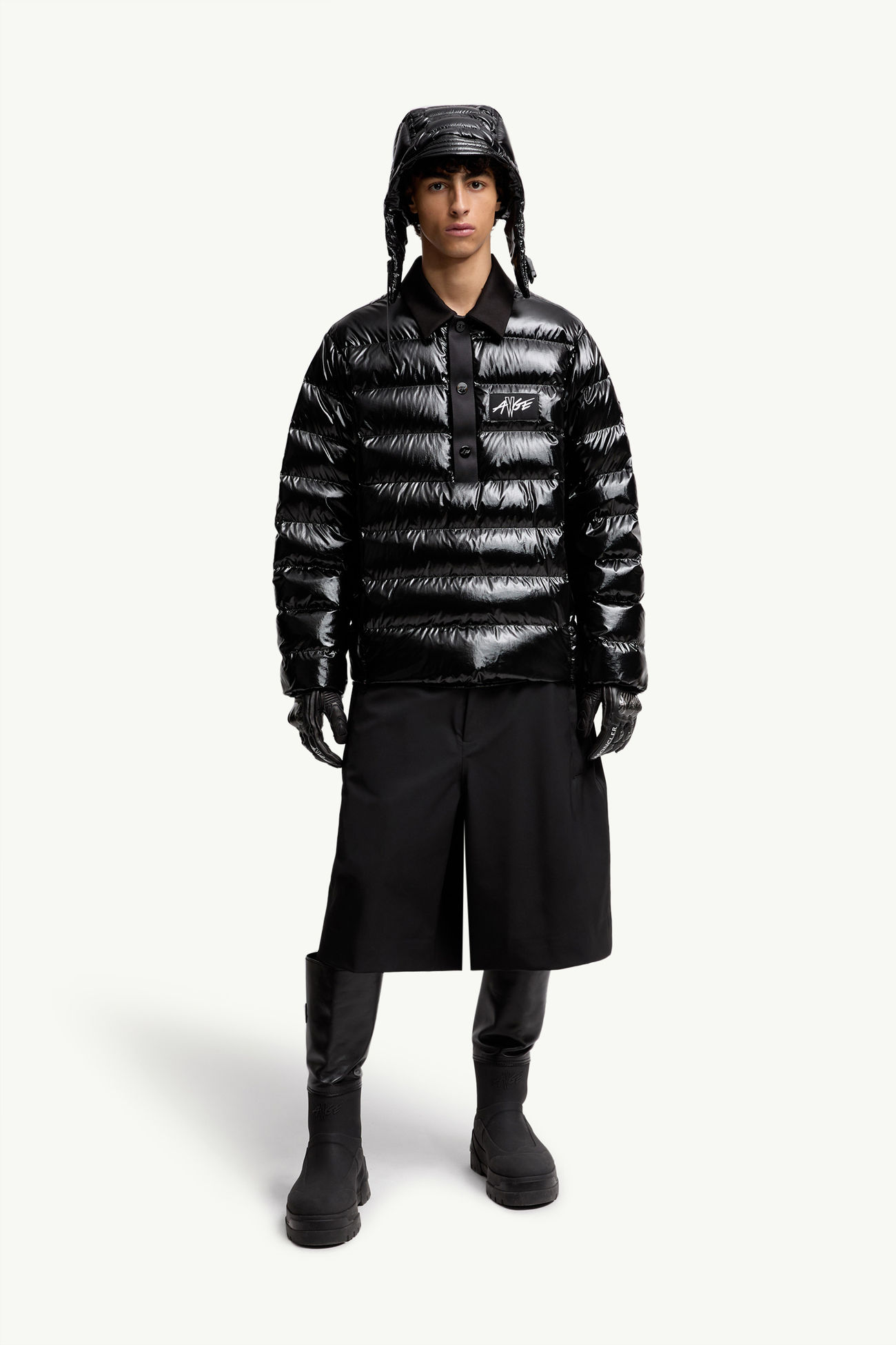 Moncler x A$AP Rocky Vardar羽絨Polo恤外套 男士 黑色 Moncler 0