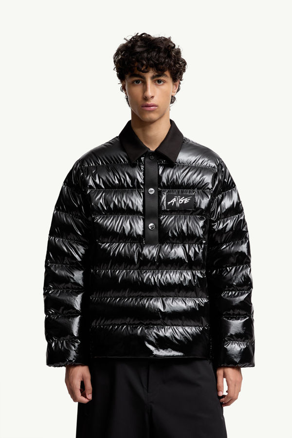Moncler x A$AP Rocky Vardar Down Polo Shirt Jacket Men Black Moncler 3