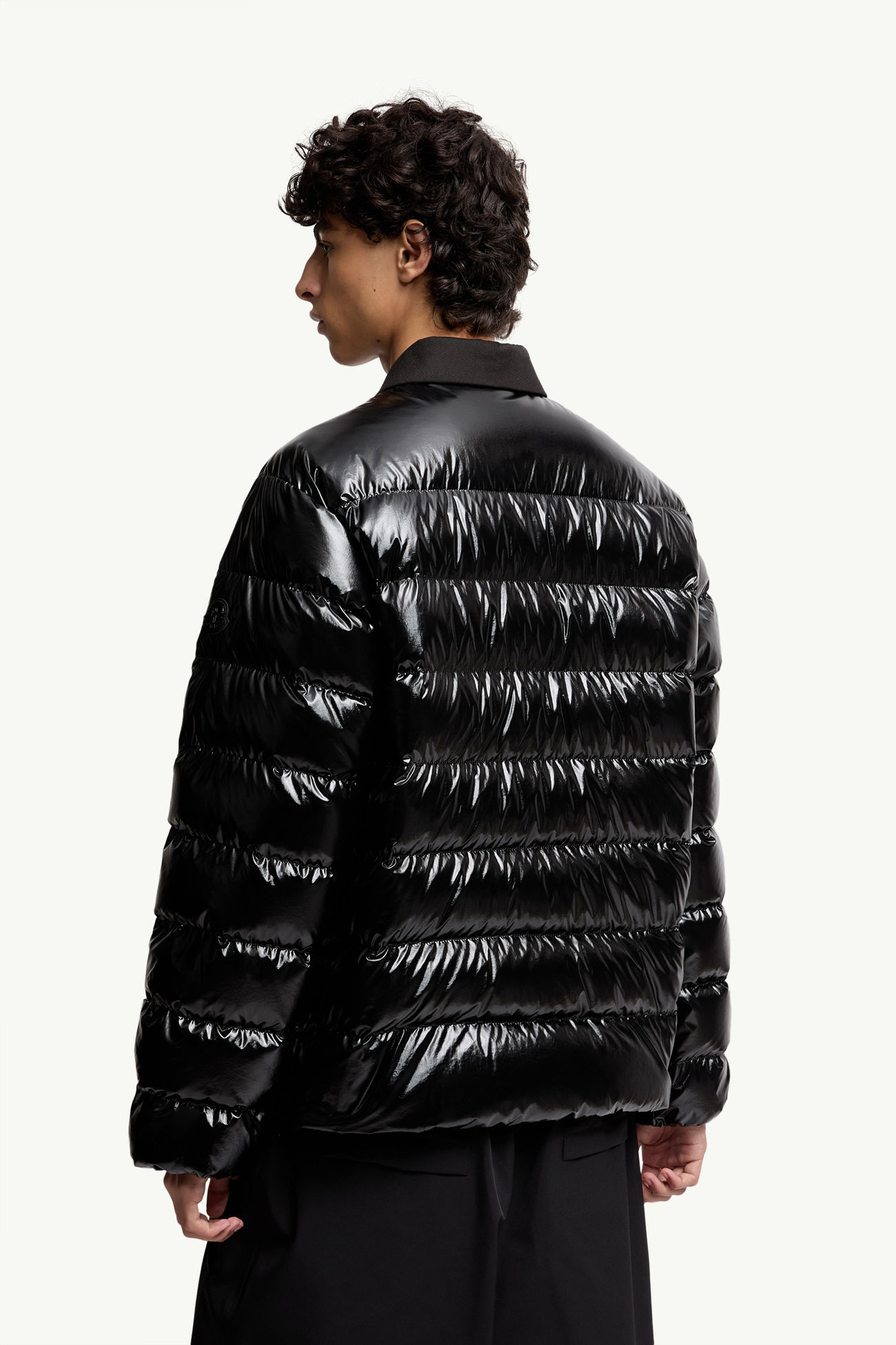 Moncler x A$AP Rocky Vardar 다운 폴로 셔츠 재킷 남성 블랙 Moncler 4