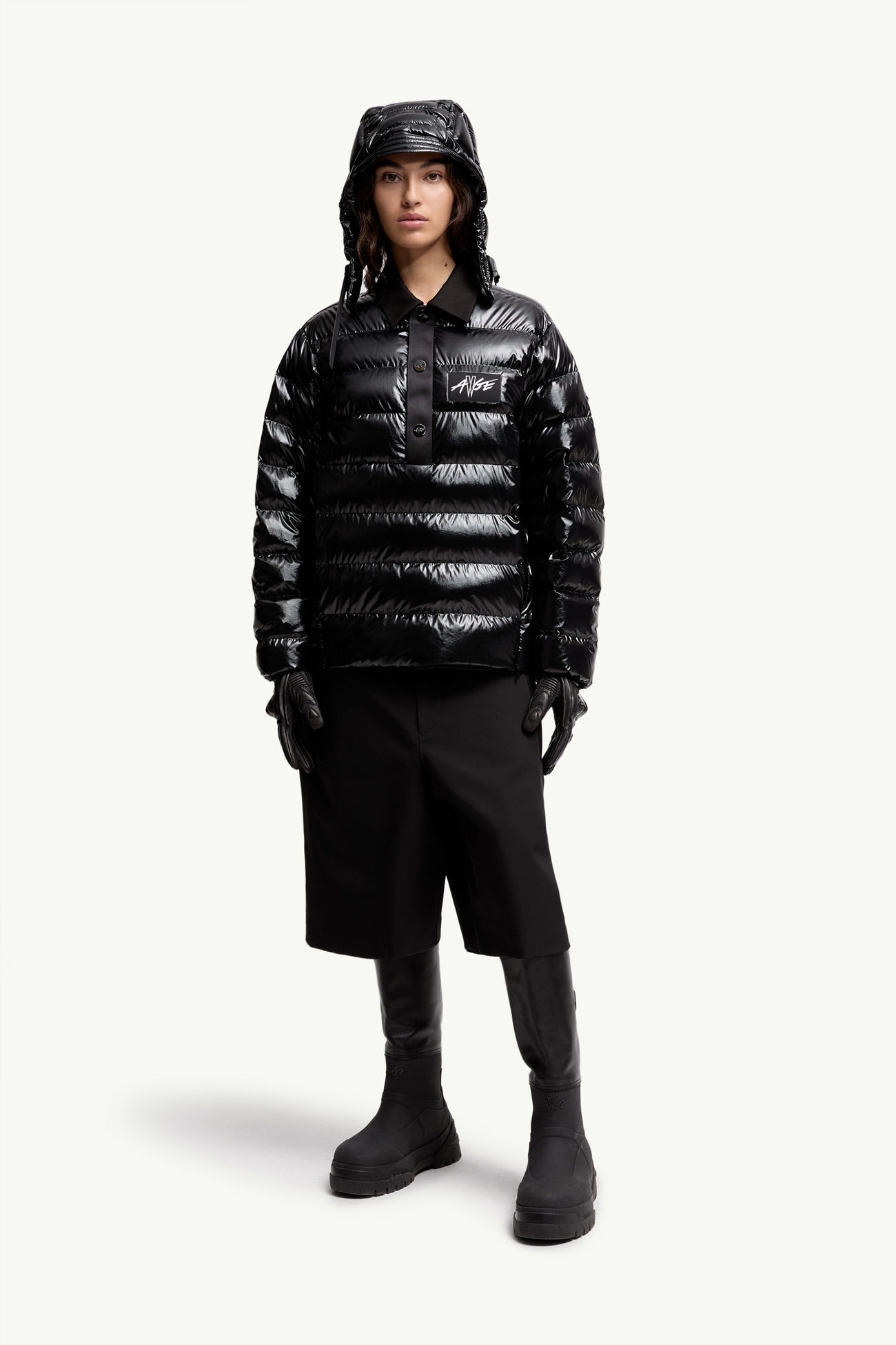 Moncler x A$AP Rocky Vardar Polohemd-Daunenjacke Herren Schwarz Moncler 7