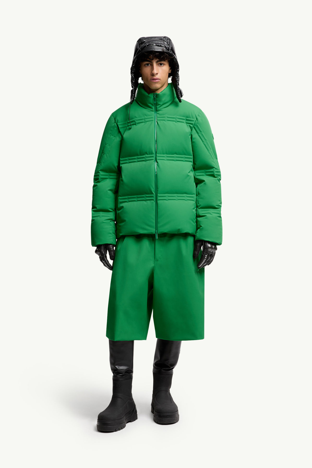 Moncler x A$AP Rocky Shorts mit Logoprint Herren Hellgrün Moncler 0