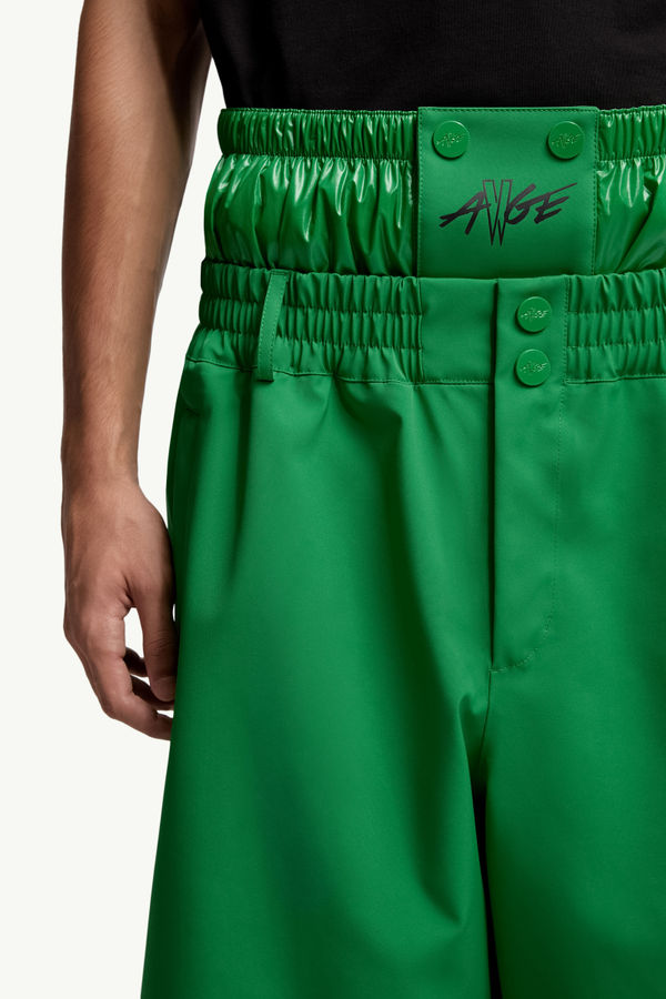 Moncler x A$AP Rocky Shorts mit Logoprint Herren Hellgrün Moncler 6