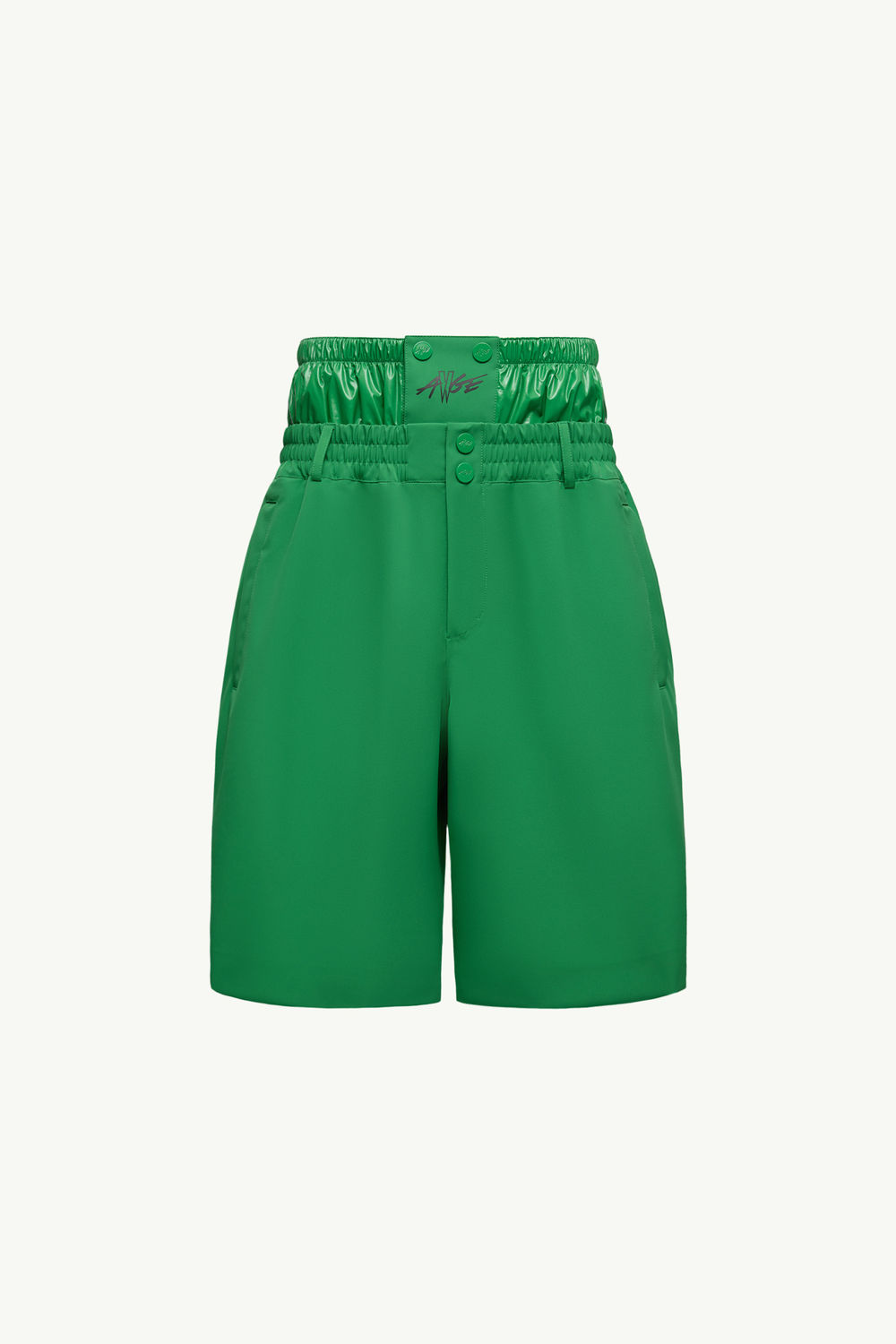 Short à imprimé logo Moncler x A$AP Rocky Hommes Vert Vif Moncler 2