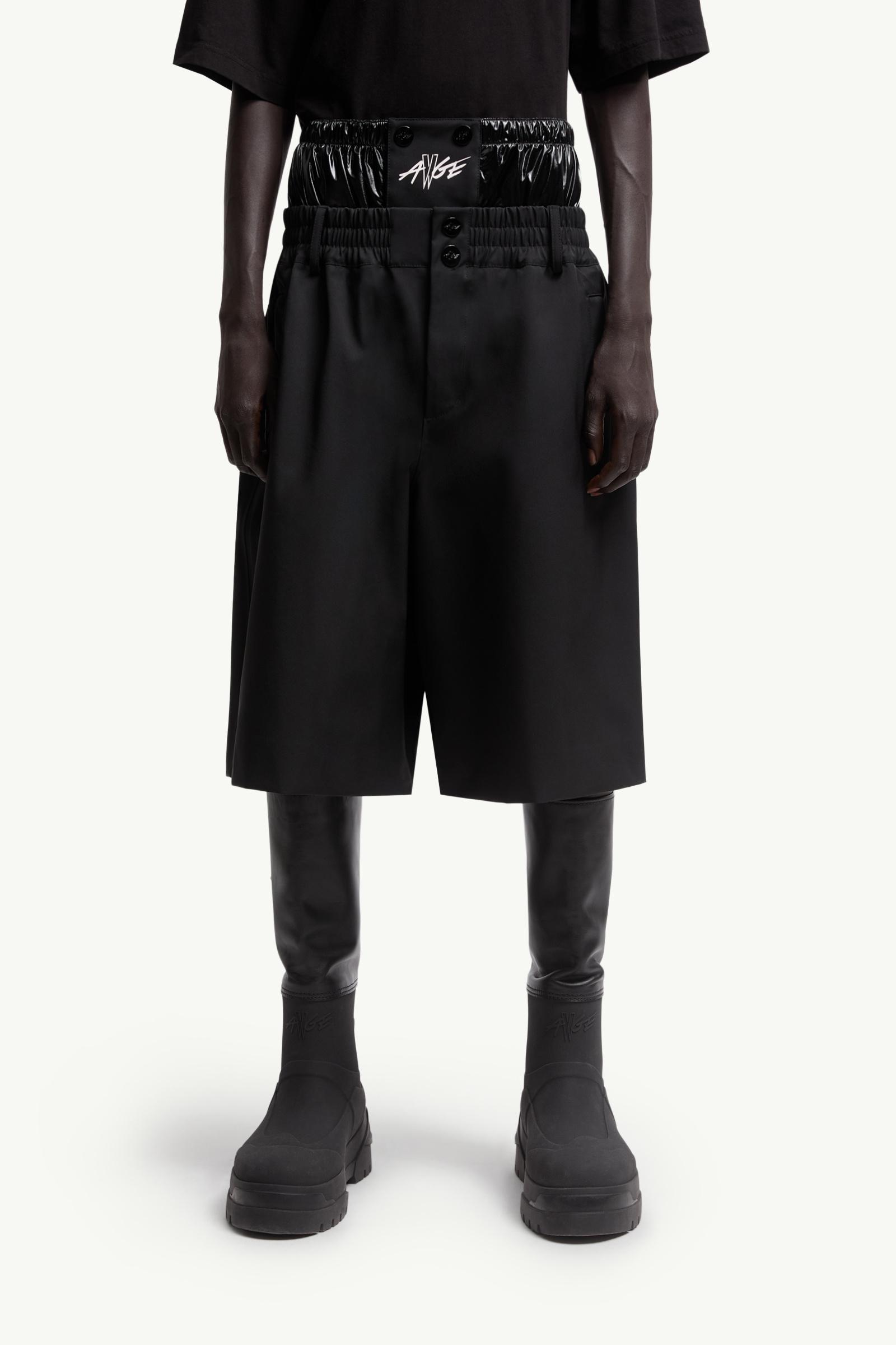 Black Moncler x A$AP Rocky Logo Print Shorts - Moncler x A$AP