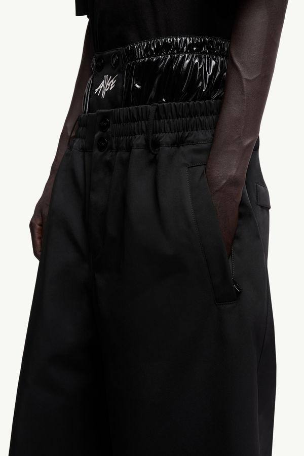 Moncler x A$AP Rocky Logo Print Shorts Men Black Moncler 5