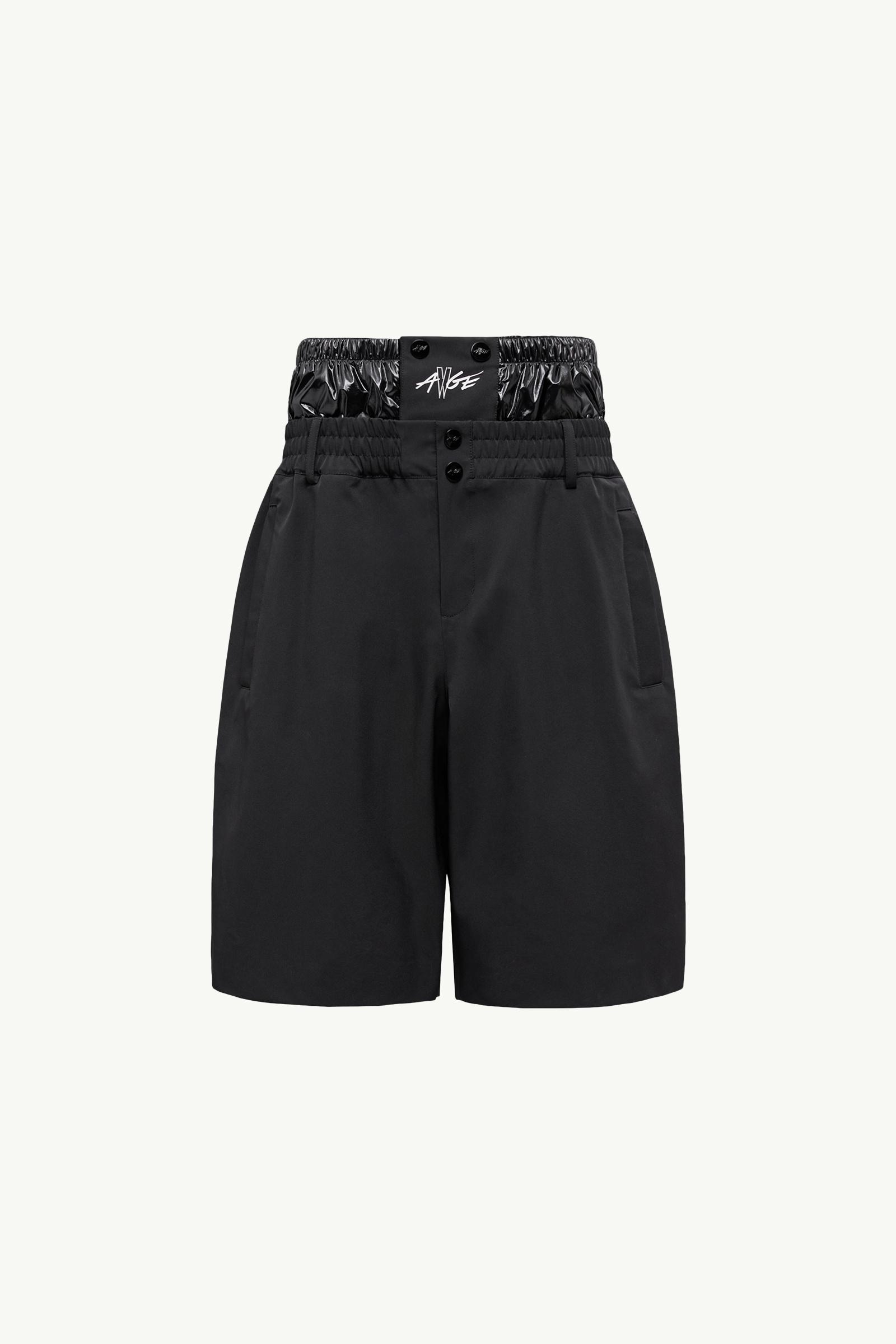 Black Moncler x A$AP Rocky Logo Print Shorts - Moncler x A$AP
