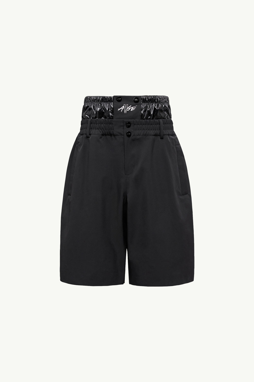 Moncler x A$AP Rocky Logo Print Shorts Men Black Moncler 2