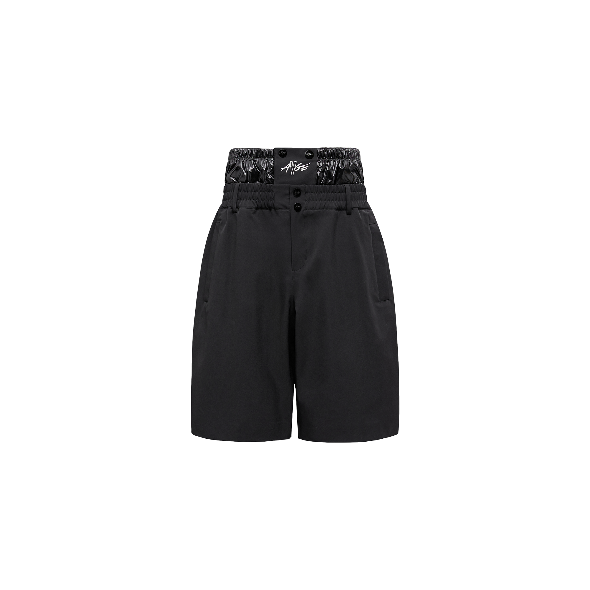 Moncler  X A Rocky  Logo Print Shorts for Men in Black, Size: 50