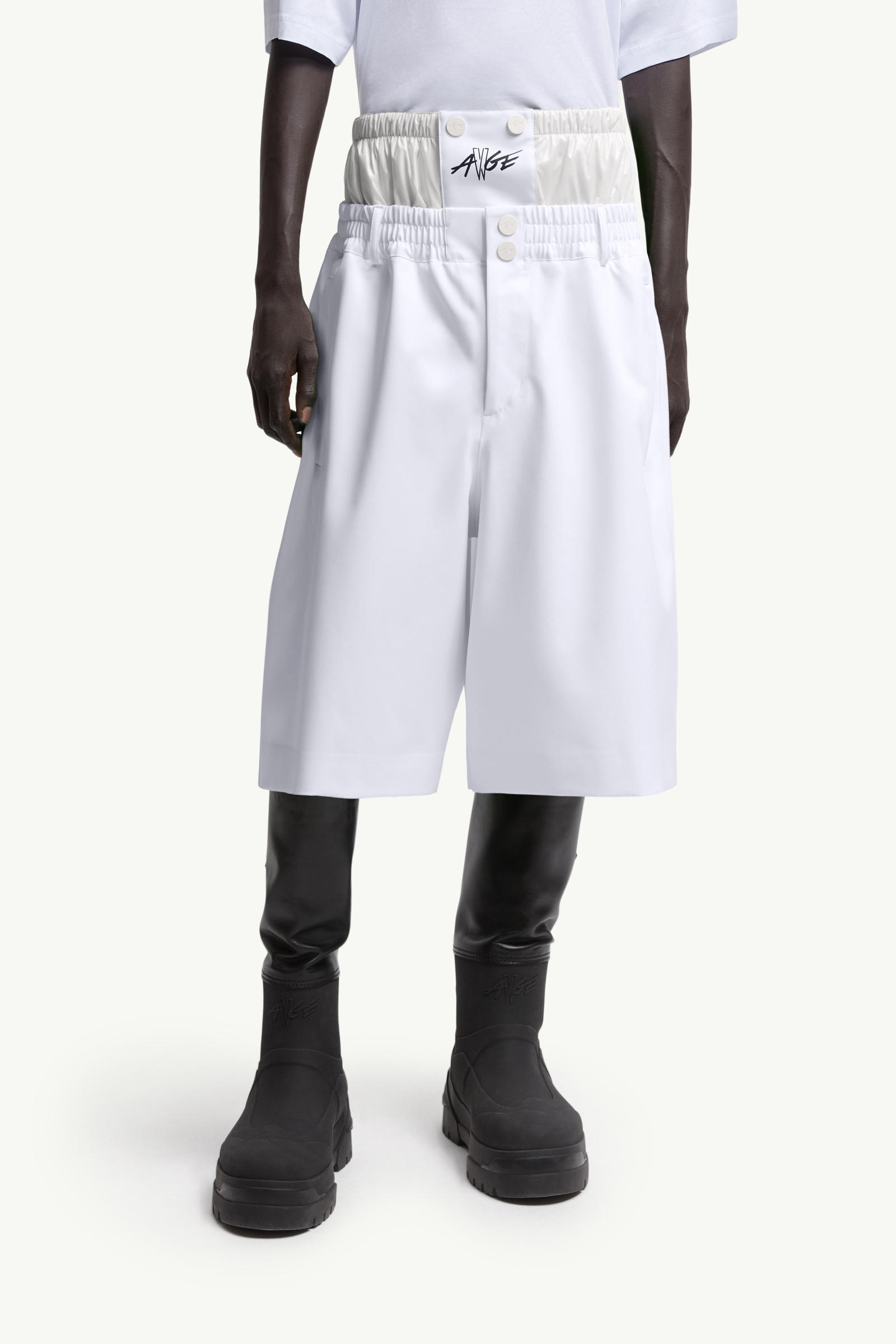 Moncler x A$AP Rocky Logo Print Shorts Gender Neutral White Moncler 3