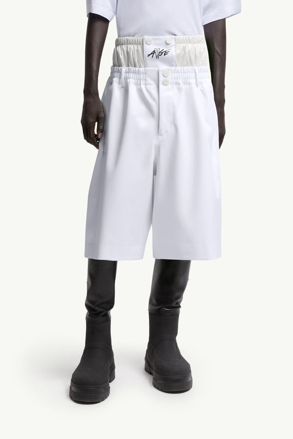 Moncler x A$AP Rocky Logo Print Shorts Men White Moncler 3
