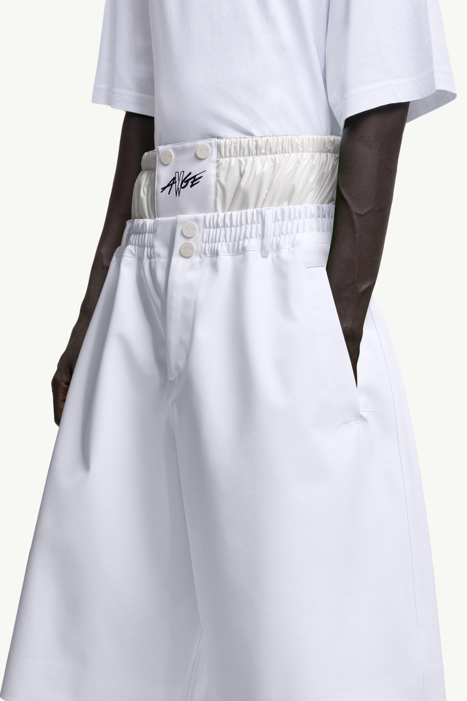 Moncler x A$AP Rocky Logo Print Shorts Gender Neutral White Moncler 5