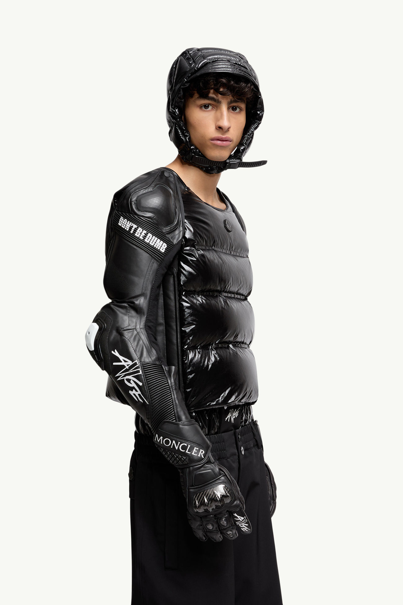 Moncler x A$AP Rocky皮革手套 男士 黑色 Moncler 1