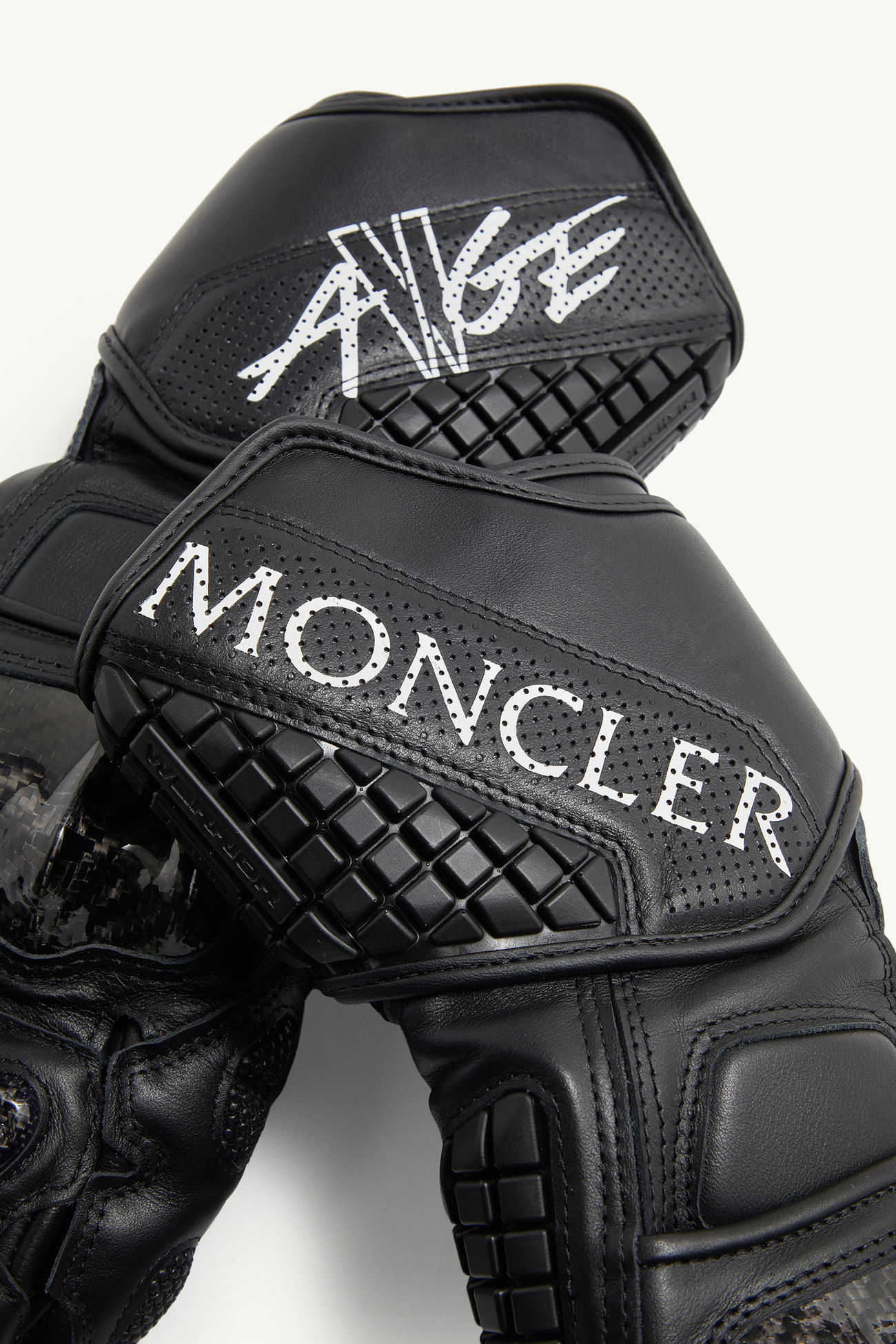 Guanti Moncler x A$AP Rocky in pelle Uomo Nero Moncler 2