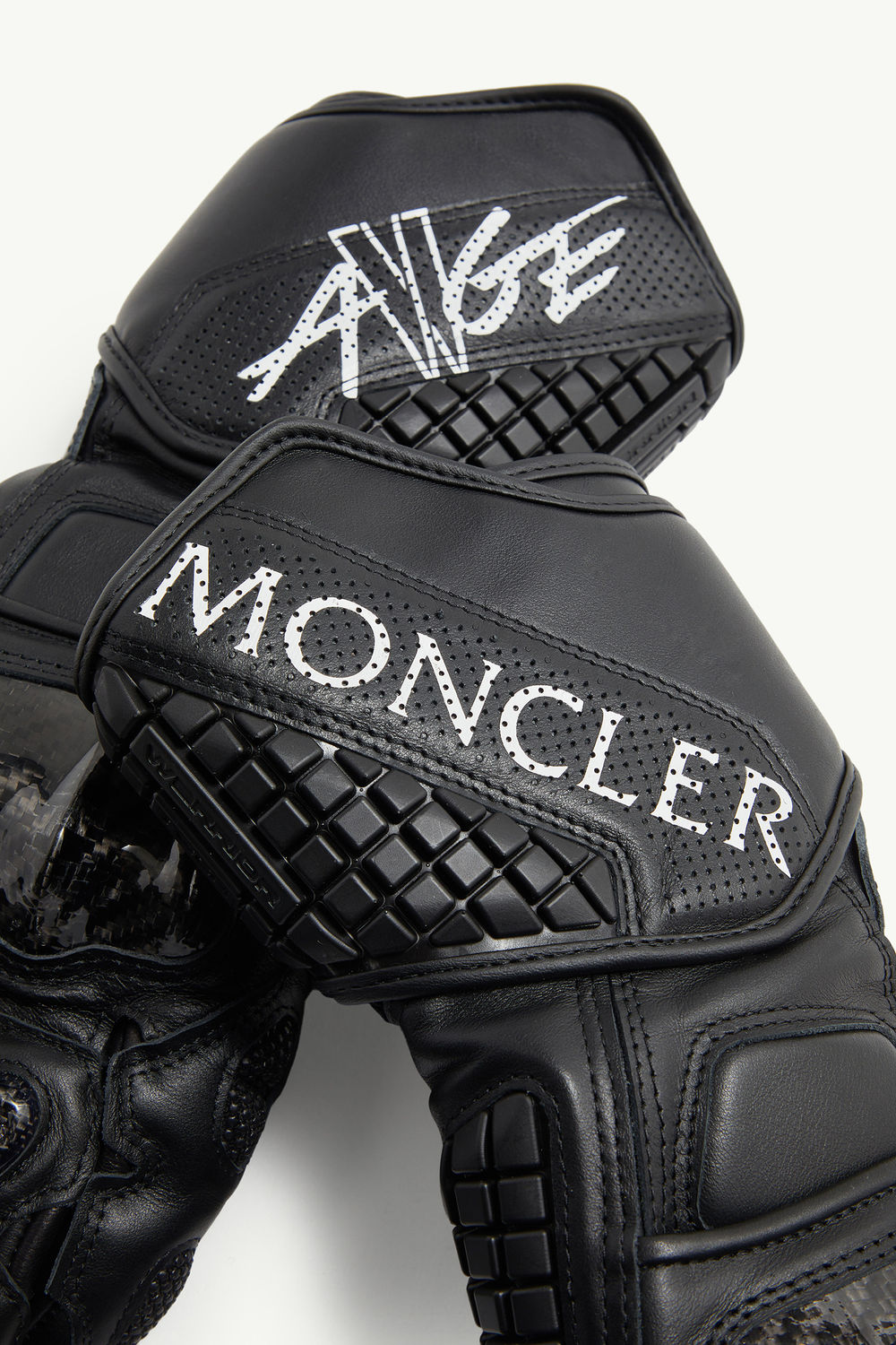 Moncler x A$AP Rocky Leather Gloves Men Black Moncler 2