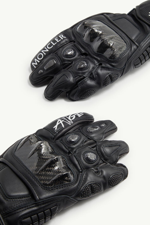 Moncler x A$AP Rocky Leather Gloves Men Black Moncler 4