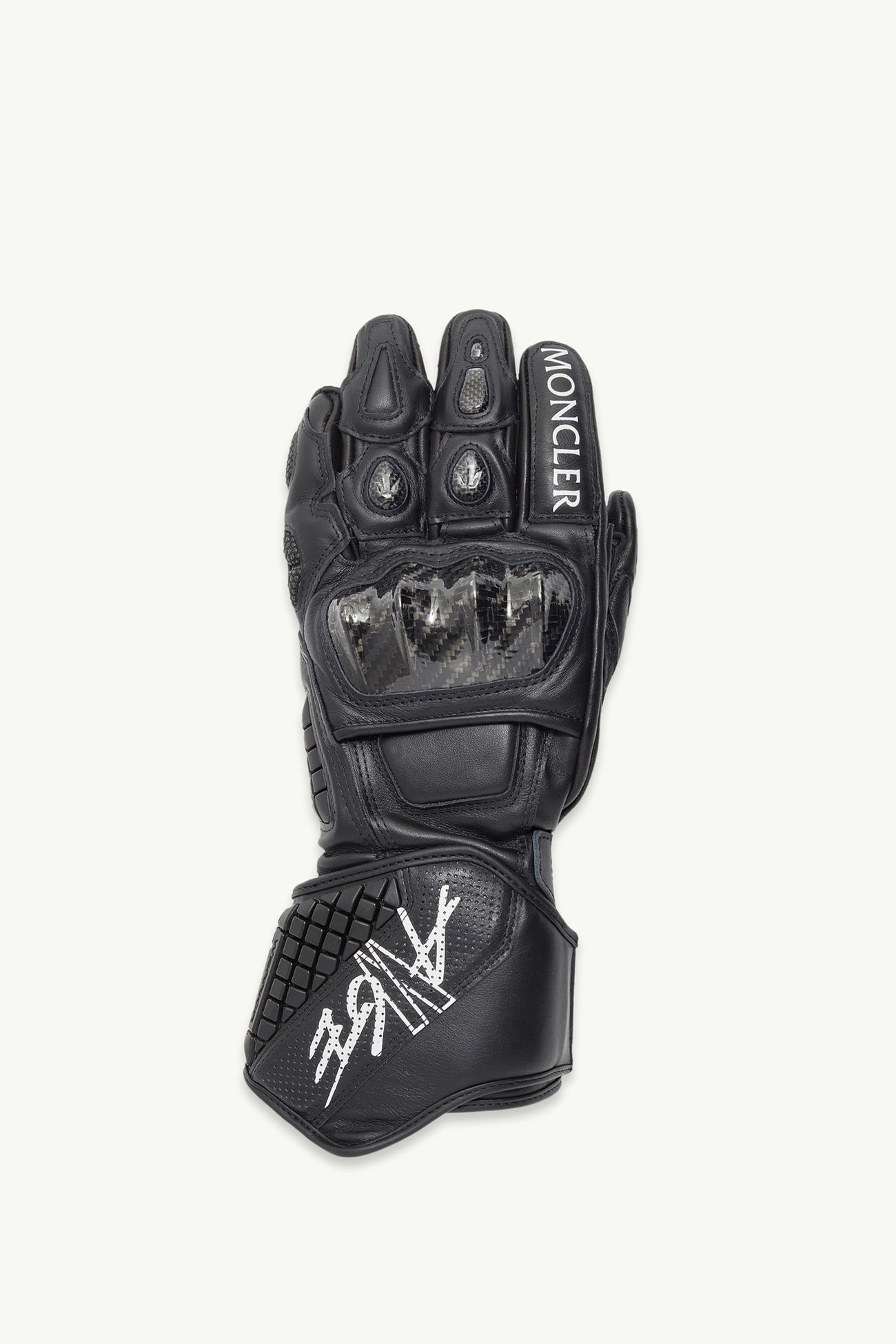 Moncler x A$AP Rocky Leather Gloves Men Black Moncler 0