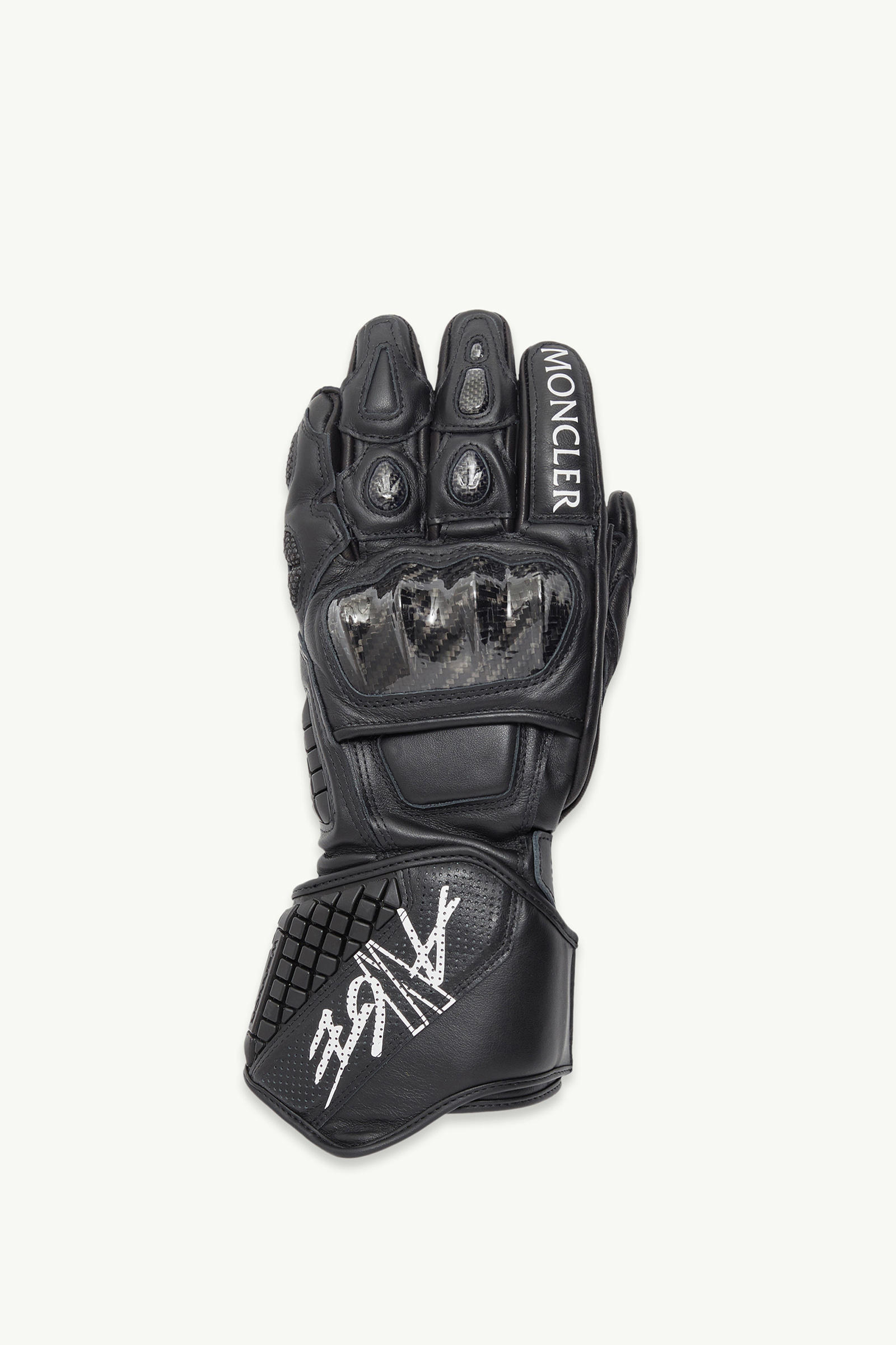 Moncler x A$AP Rocky Leather Gloves Men Black Moncler 0
