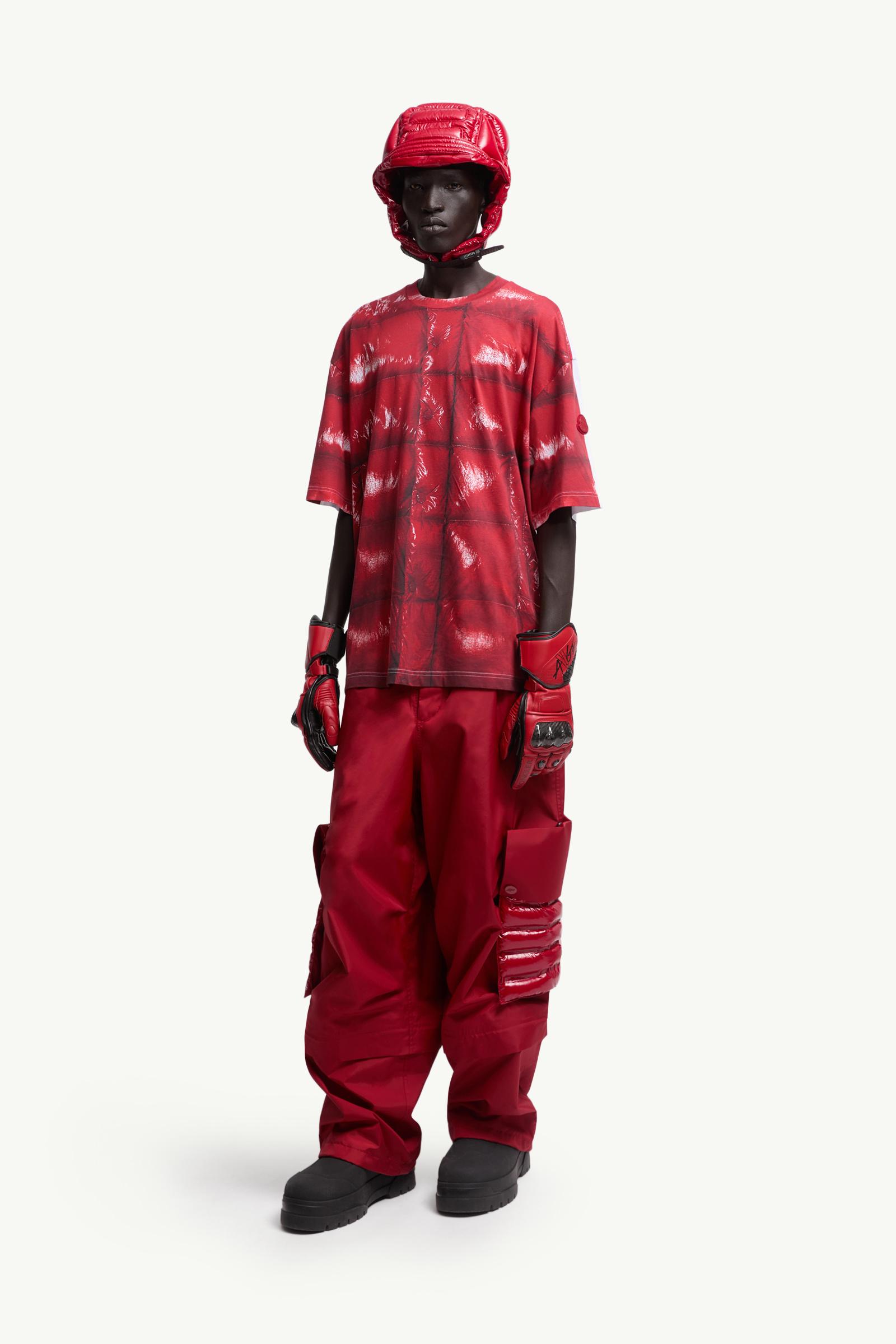 Moncler x A$AP Rocky男女款棉质T恤 中性 红色 Moncler 1