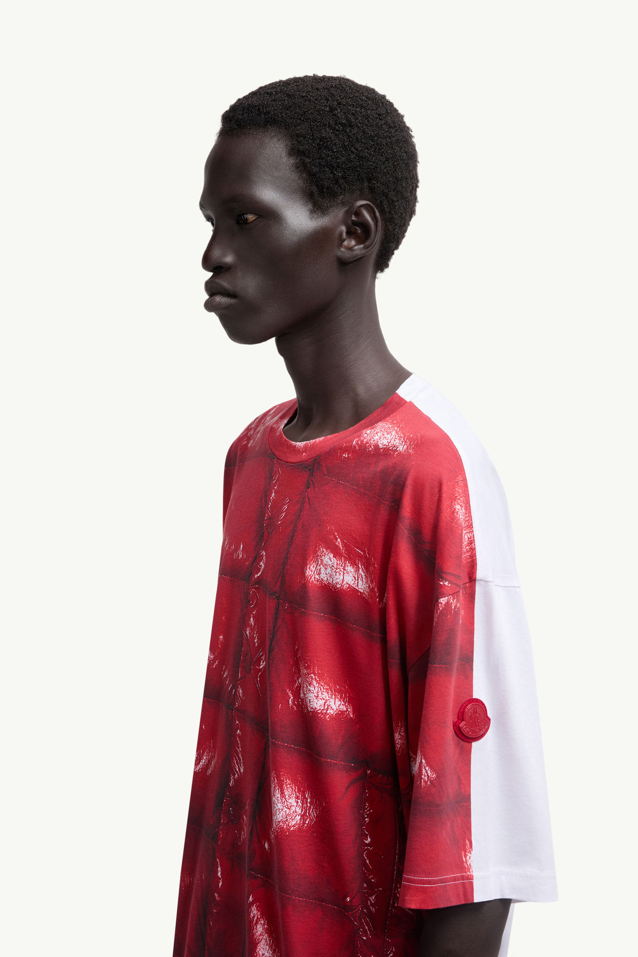 Moncler x A$AP Rocky 코튼 티셔츠 남성 레드 Moncler 1