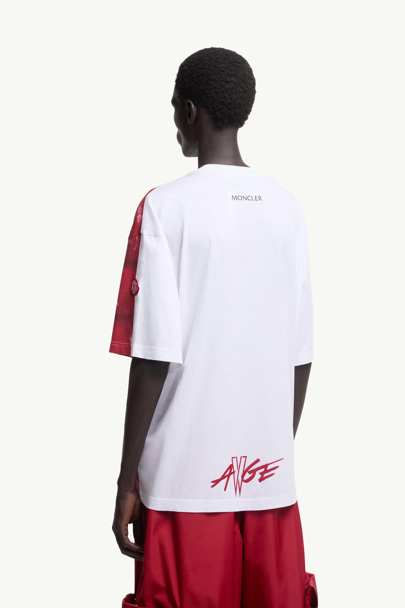 Moncler x A$AP Rocky男女款棉质T恤 中性 红色 Moncler 4