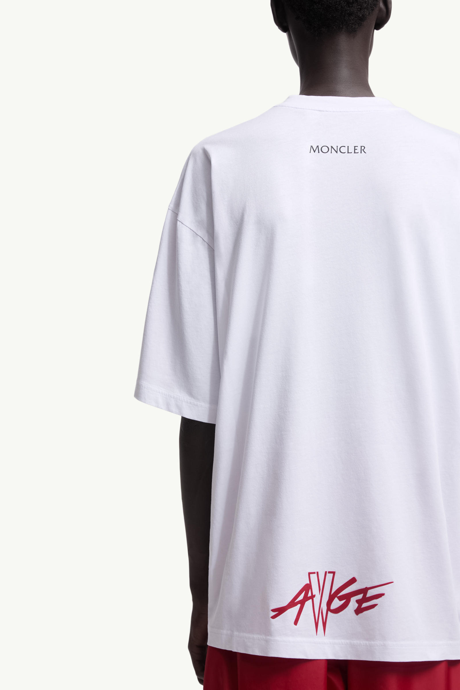 Moncler x A$AP Rocky男女款棉质T恤 中性 红色 Moncler 5