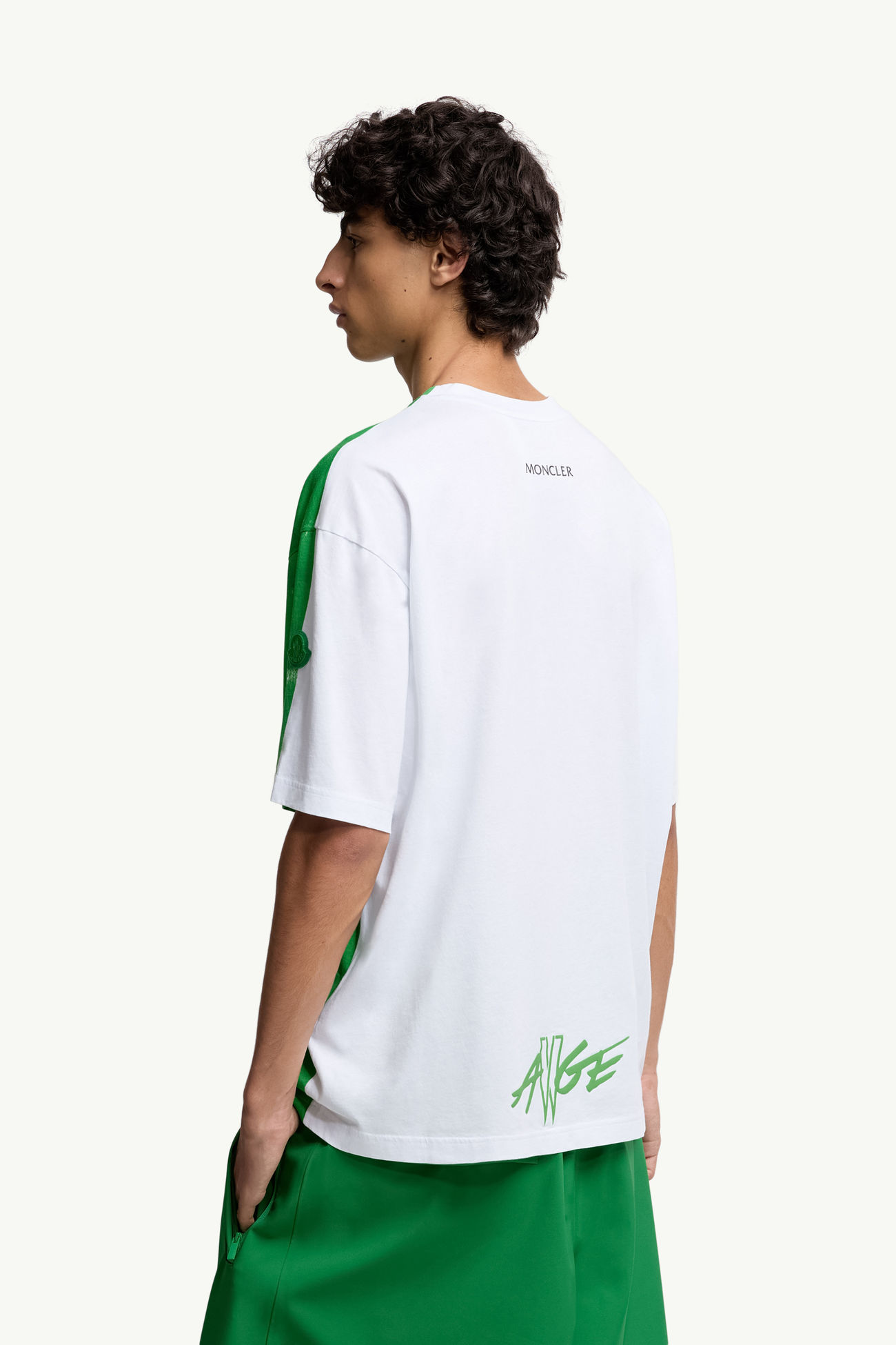 Moncler x A$AP Rocky男女款棉质T恤 男士 亮绿色 Moncler 4