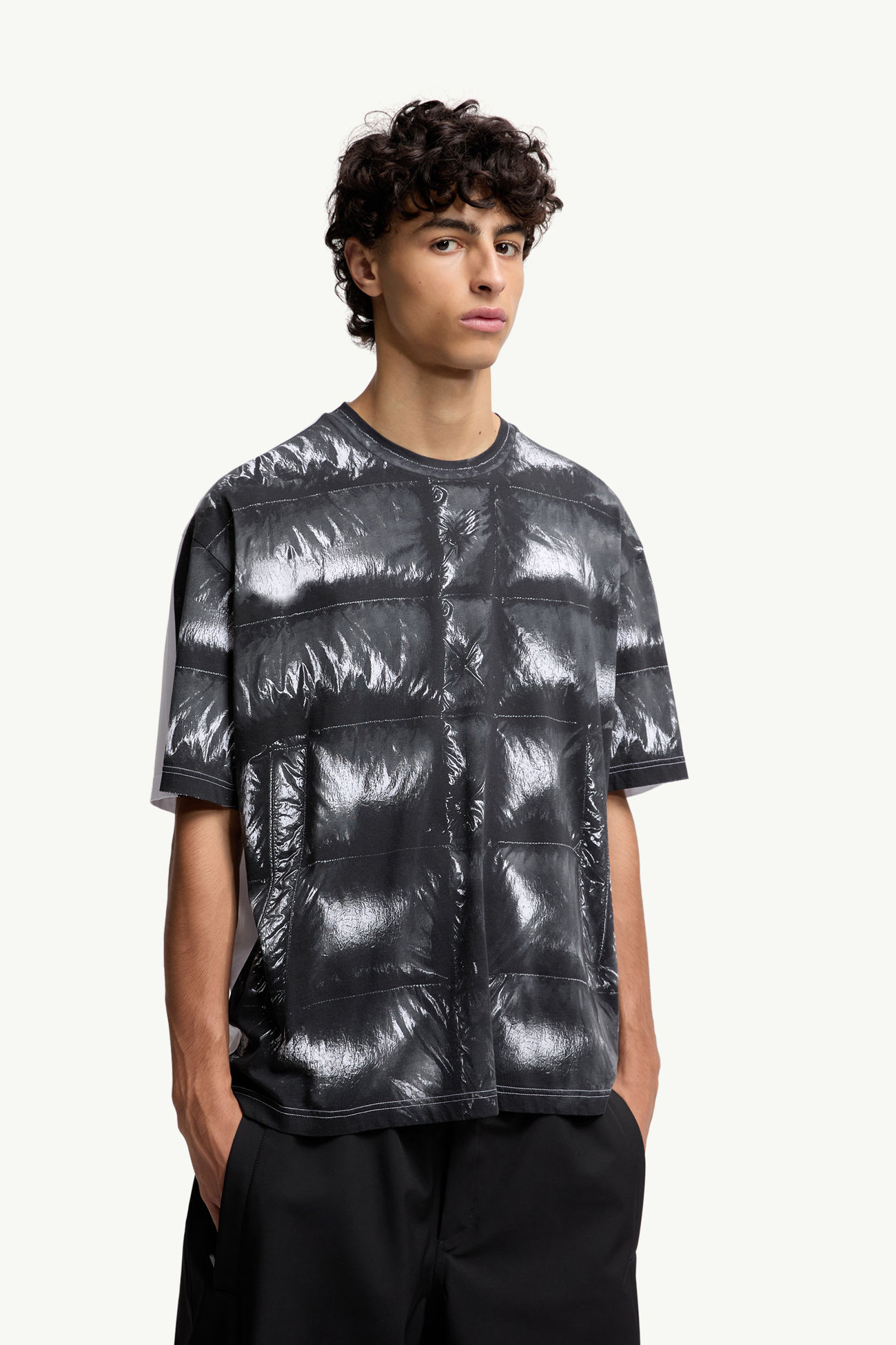 Moncler x A$AP Rocky棉質T恤 男士 黑色 Moncler 3