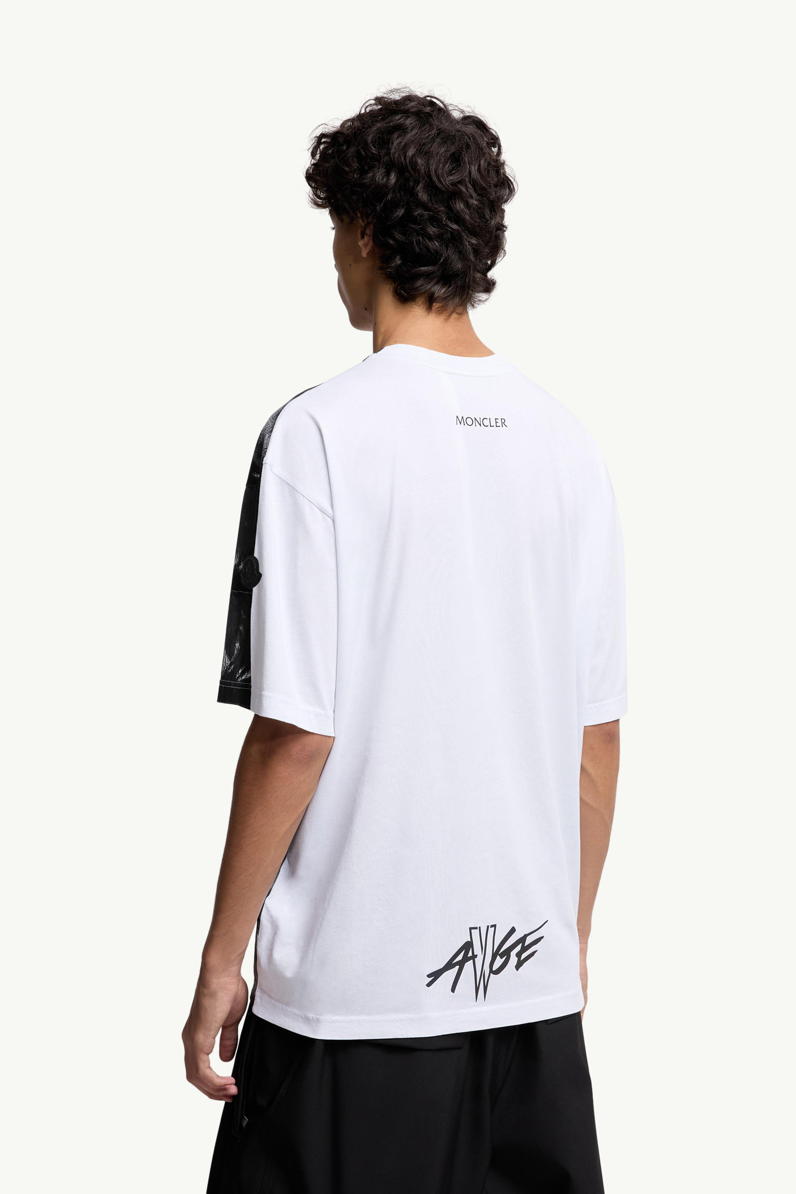 Moncler x A$AP Rocky男女款棉质T恤 中性 黑色 Moncler 4
