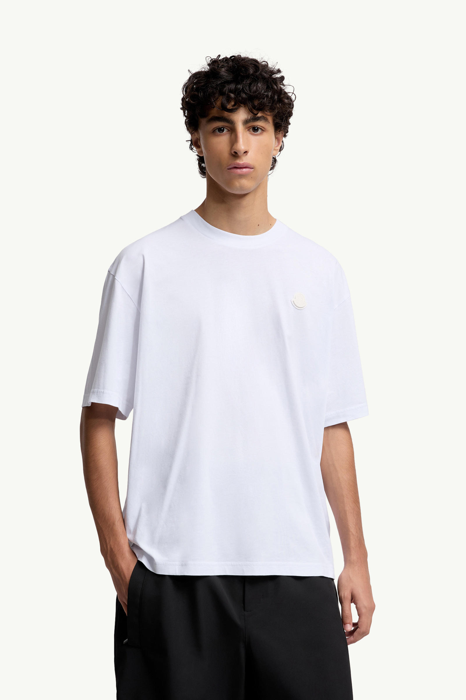 Moncler x A$AP Rocky男女款棉质T恤 中性 白色 Moncler 3
