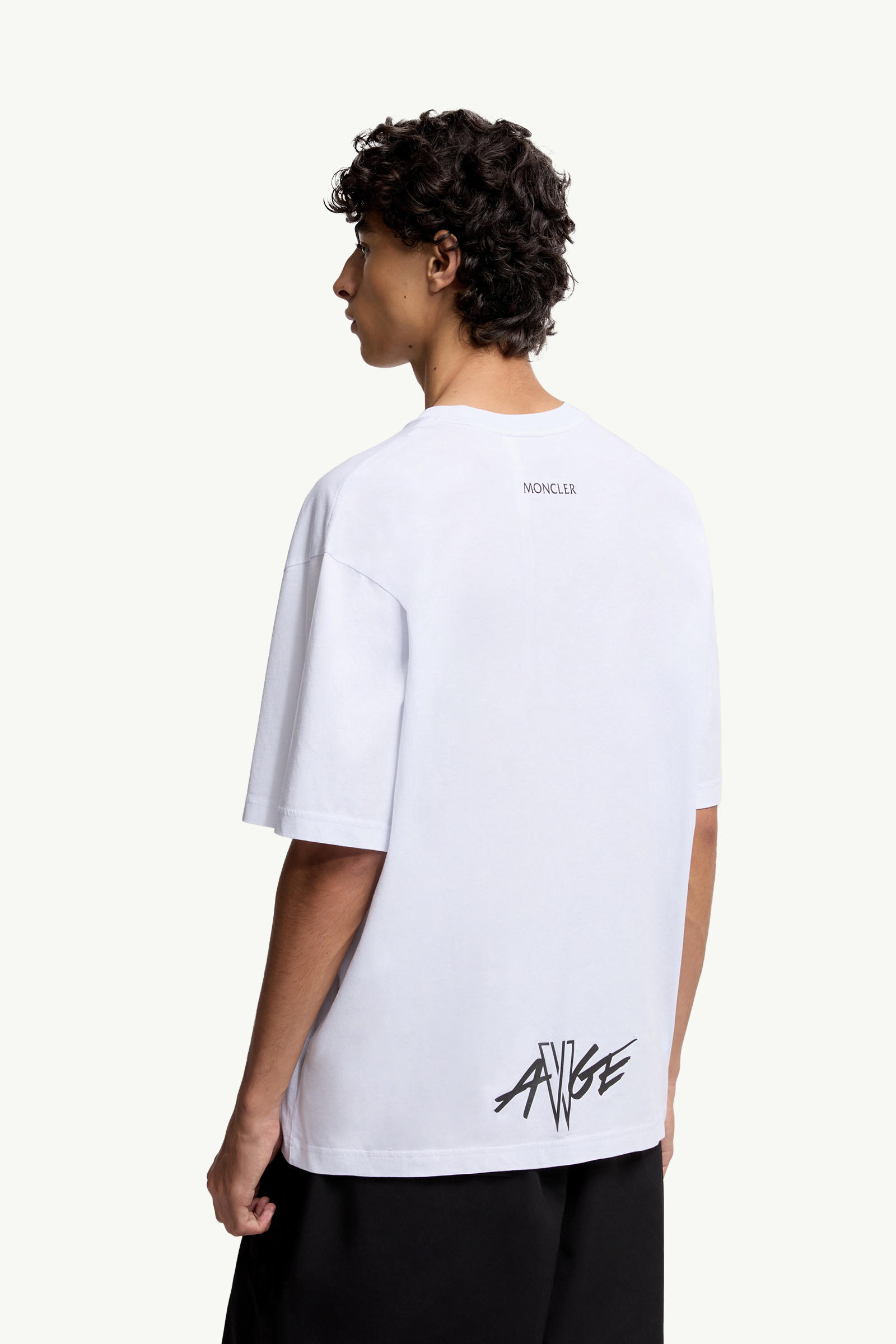 Moncler x A$AP Rocky男女款棉质T恤 中性 白色 Moncler 4