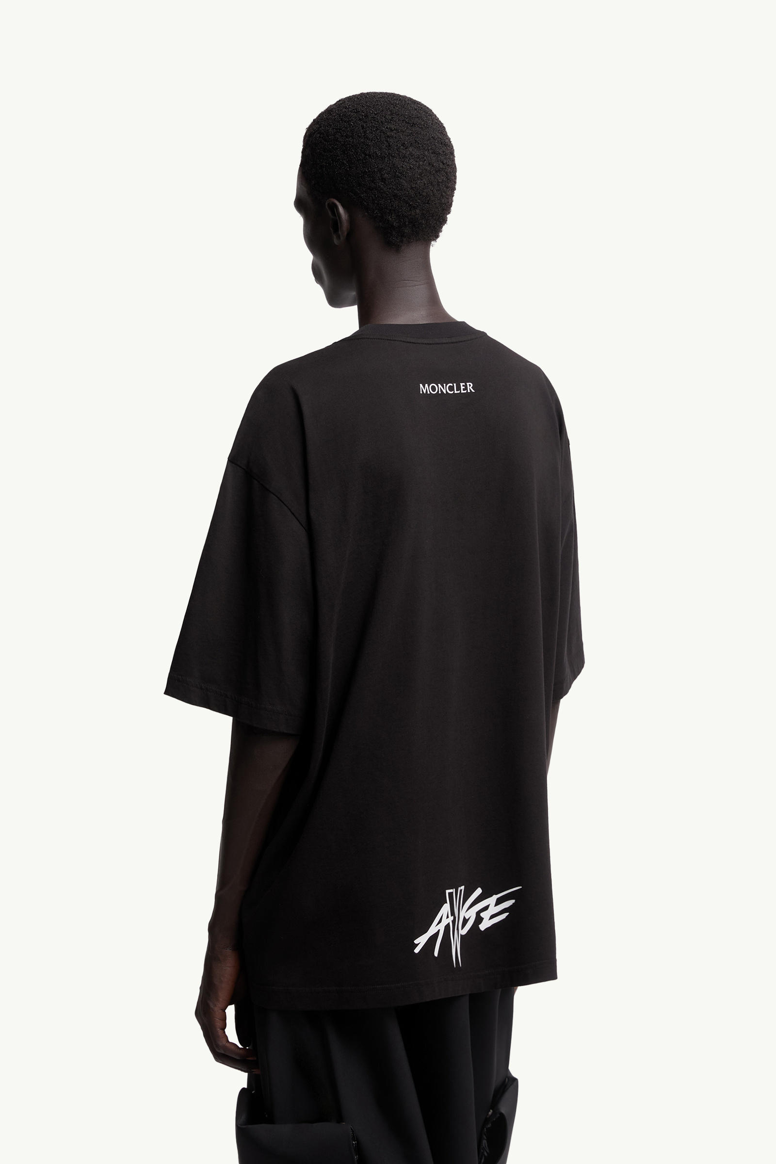 Moncler x A$AP Rocky男女款棉质T恤 中性 黑色 Moncler 4