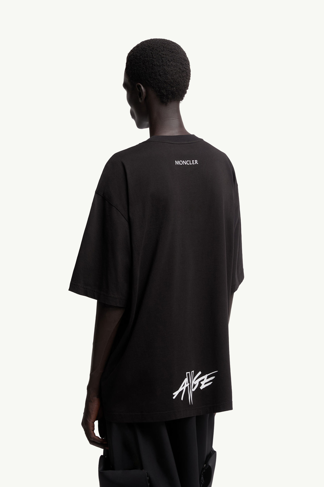 Moncler x A$AP Rocky男女款棉质T恤 男士 黑色 Moncler 4
