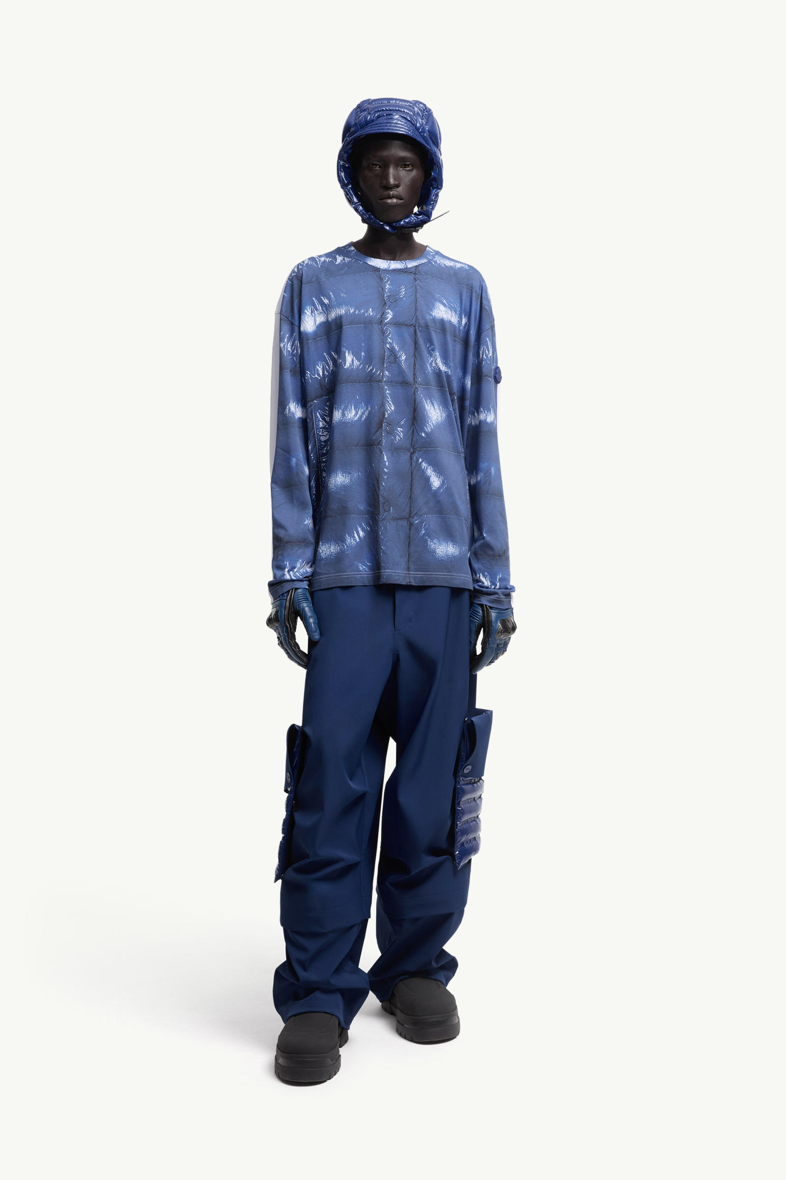 Moncler x A$AP Rocky男女款棉质长袖T恤 中性 亮蓝色 Moncler 1