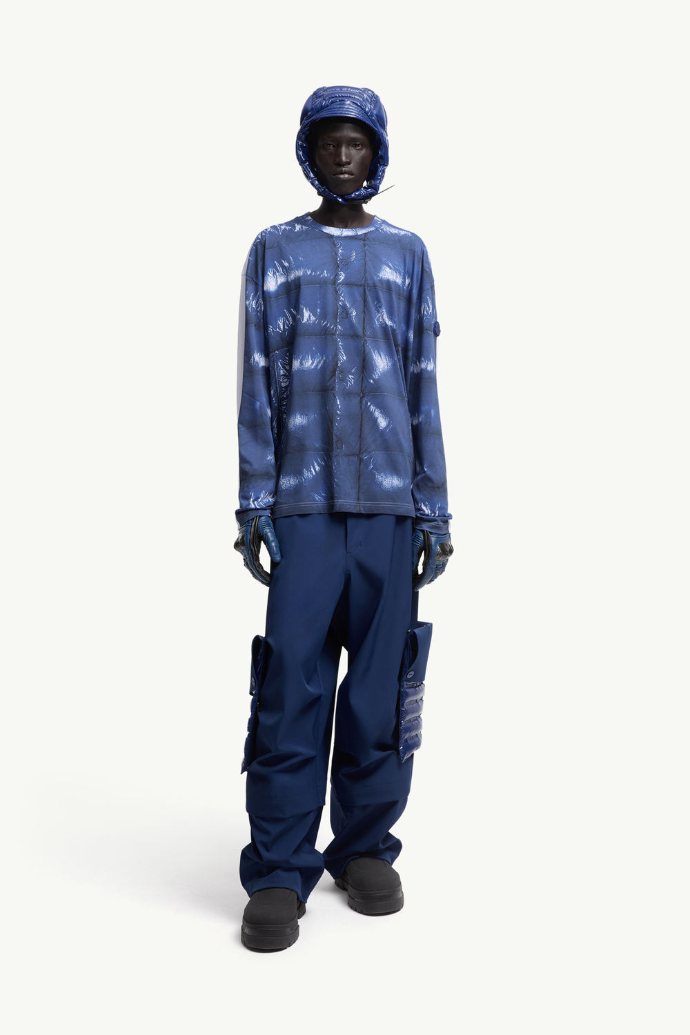 T-shirt à manches longues en coton Moncler x A$AP Rocky Hommes Bleu Vif Moncler 0