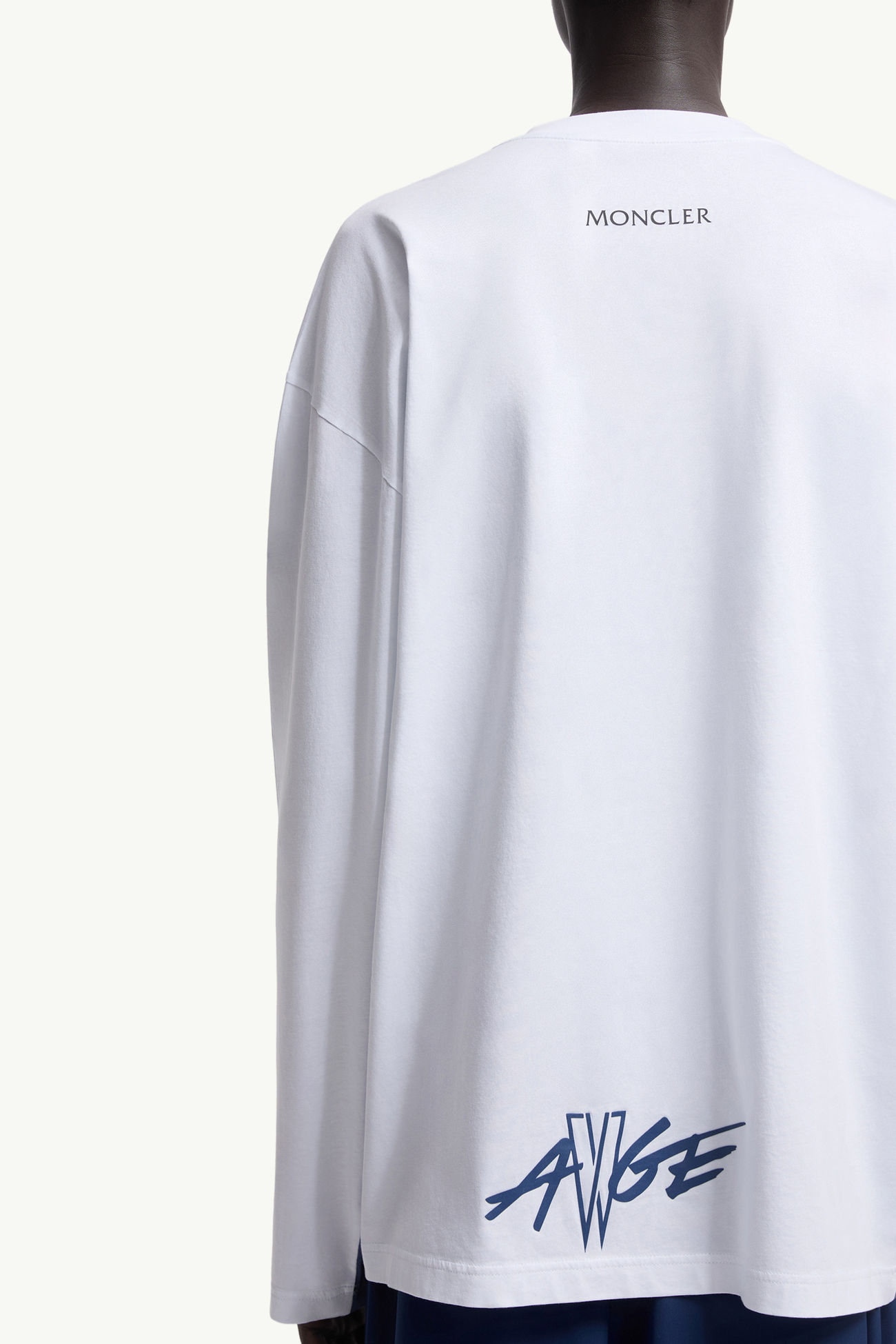 Moncler x A$AP Rocky男女款棉质长袖T恤 男士 亮蓝色 Moncler 1