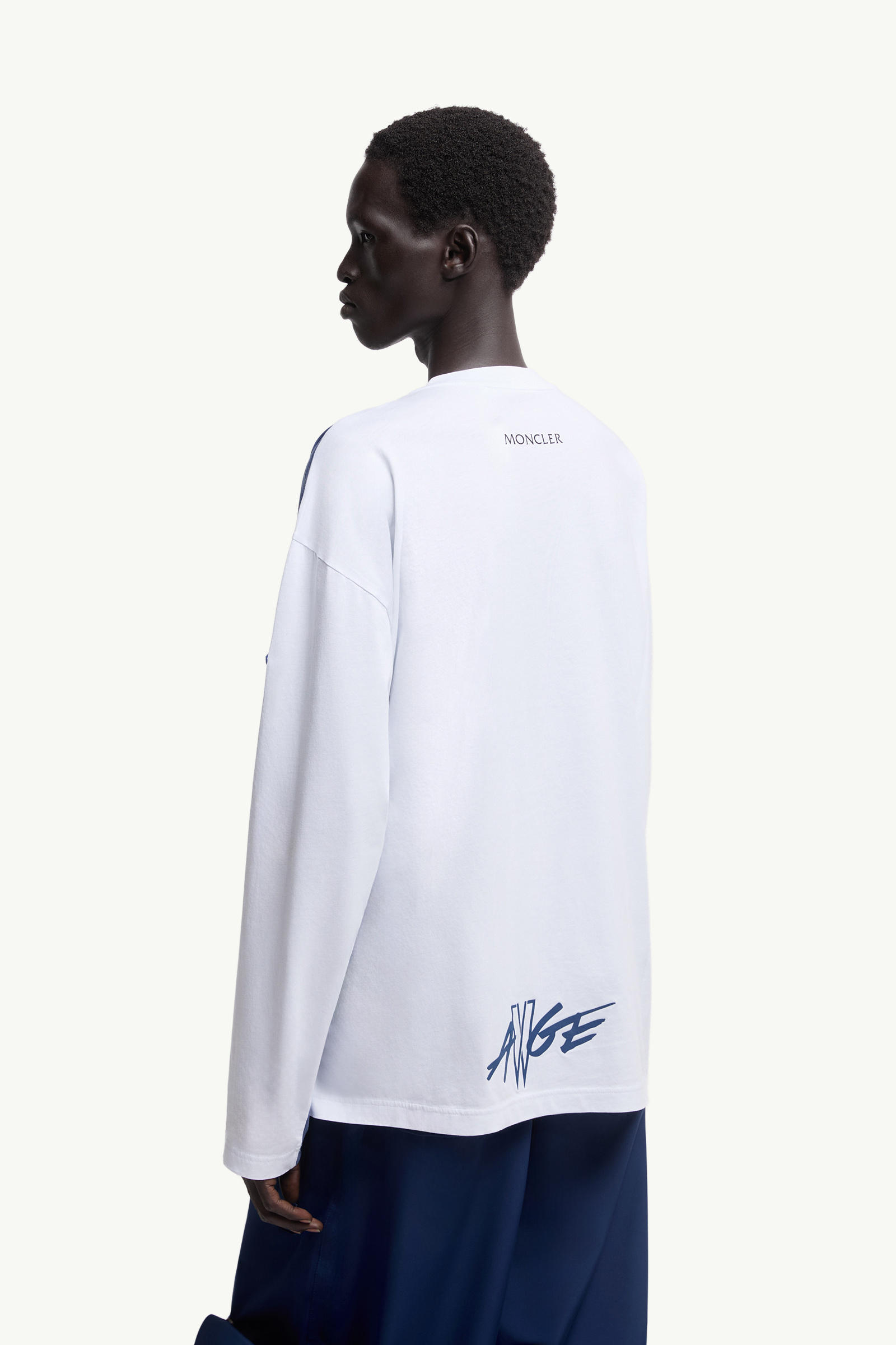 Moncler x A$AP Rocky男女款棉质长袖T恤 中性 亮蓝色 Moncler 4