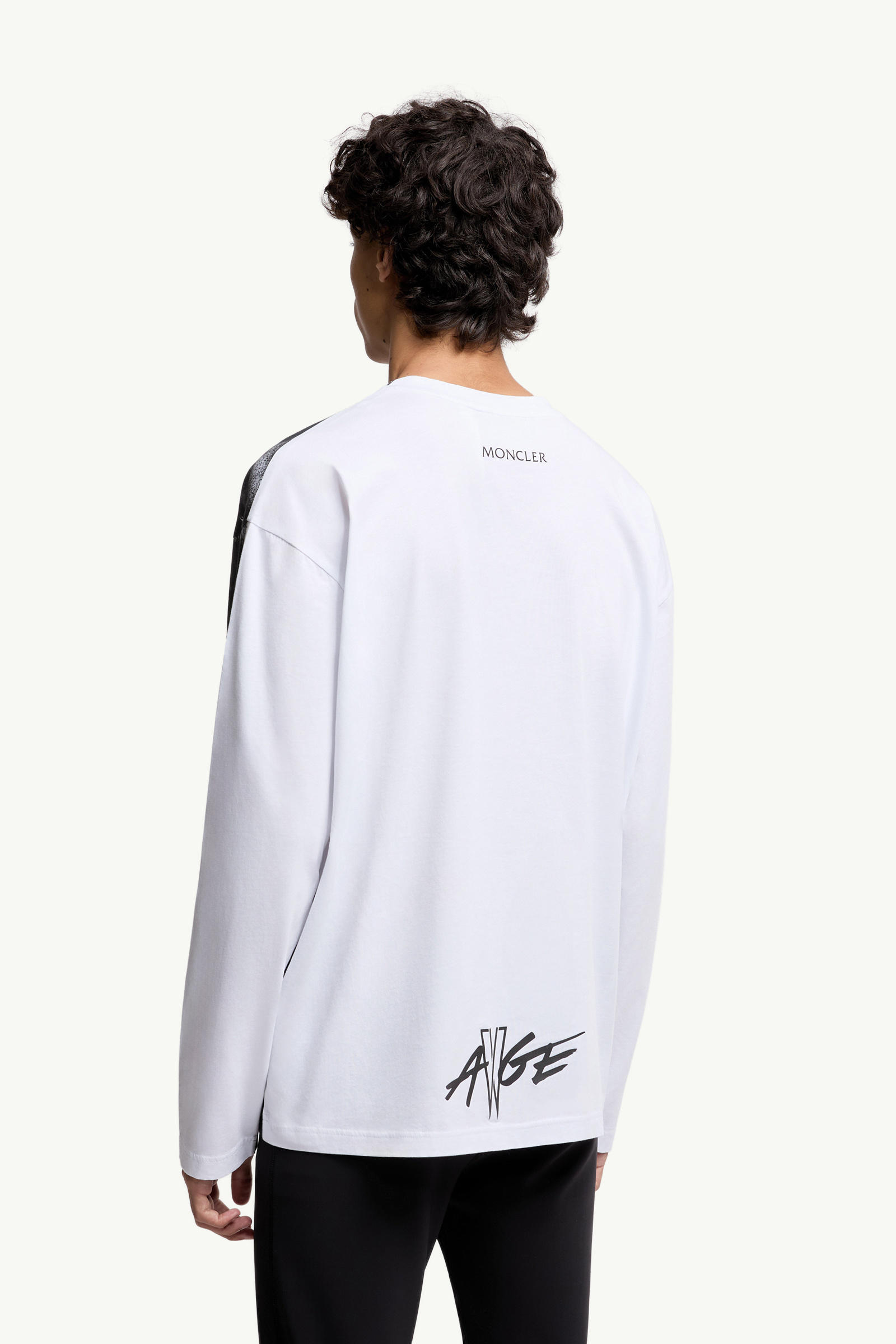 Moncler x A$AP Rocky男女款棉质长袖T恤 中性 黑色 Moncler 4